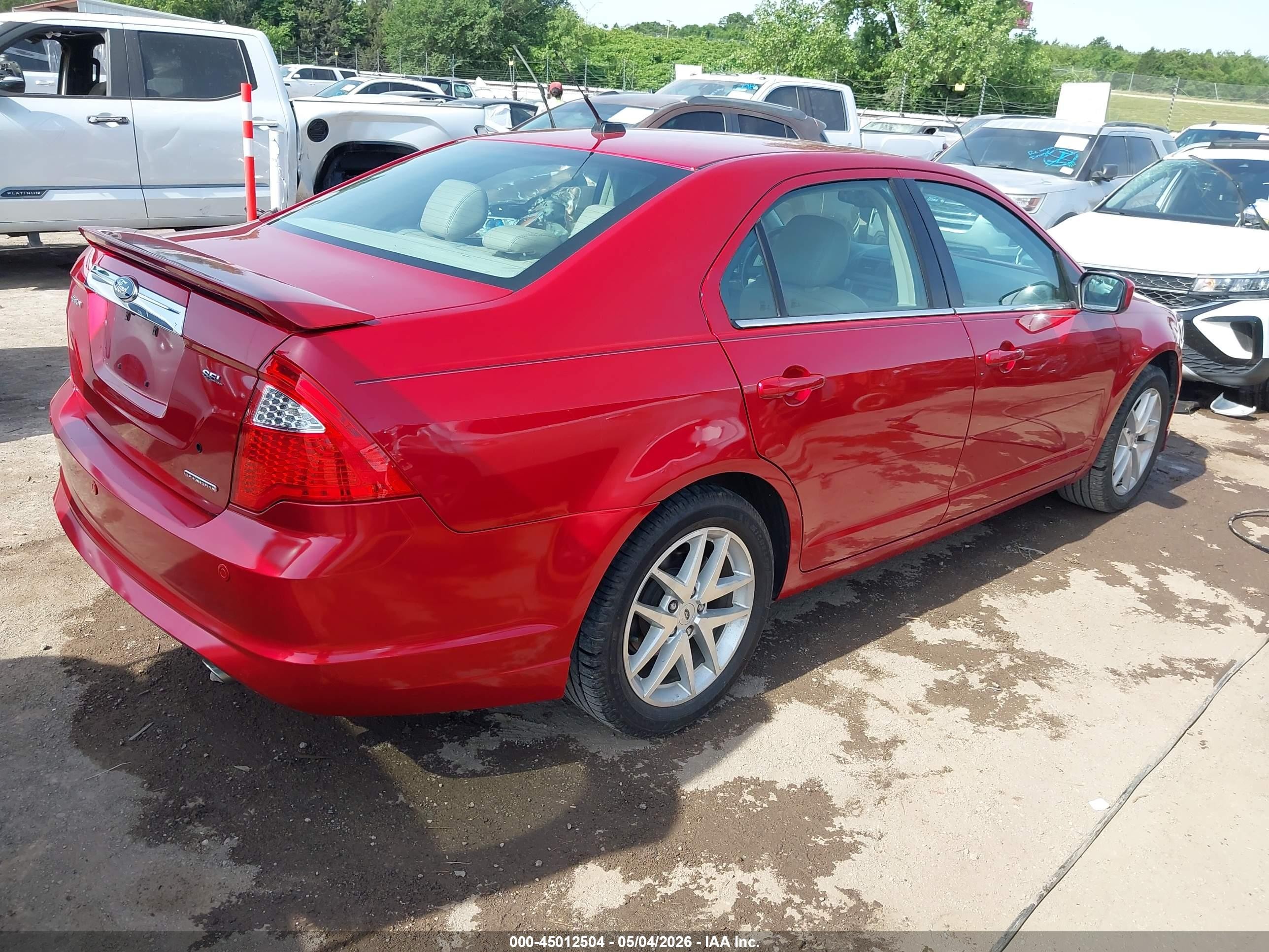 2012 Ford Fusion Sel Красный vin: 3FAHP0JG4CR192883