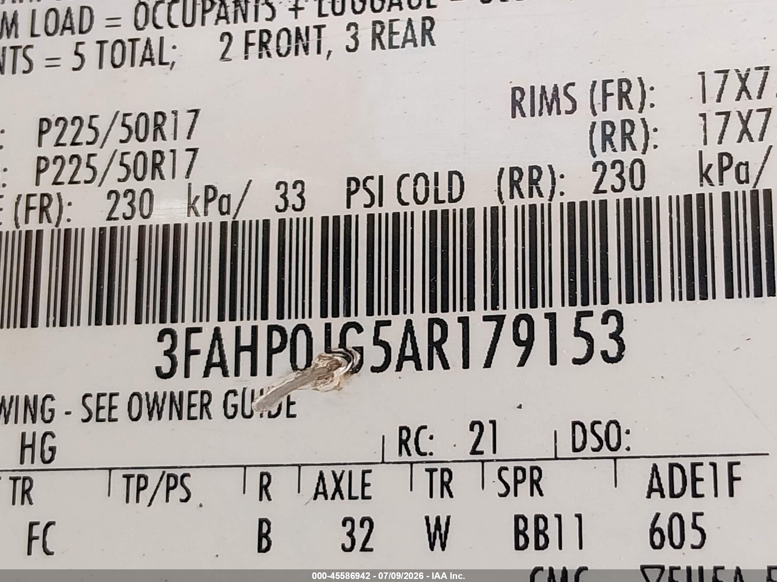 2010 Ford Fusion Sel Beige vin: 3FAHP0JG5AR179153