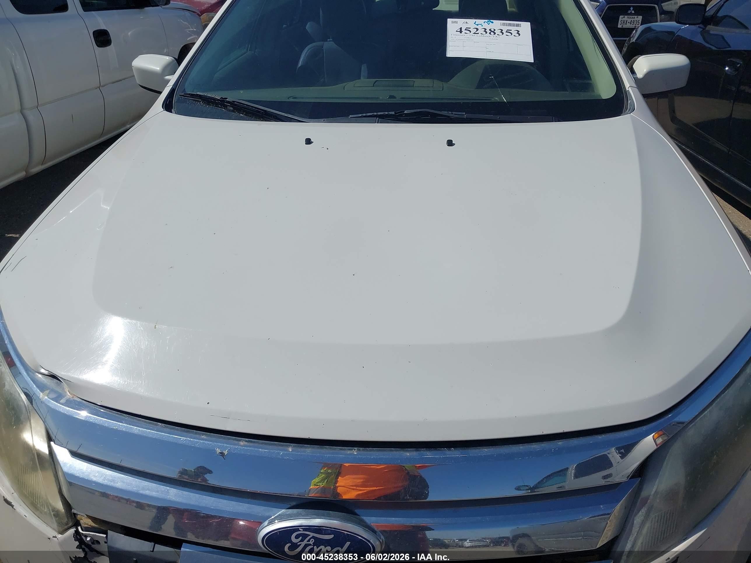 2010 Ford Fusion Sel White vin: 3FAHP0JG5AR285392