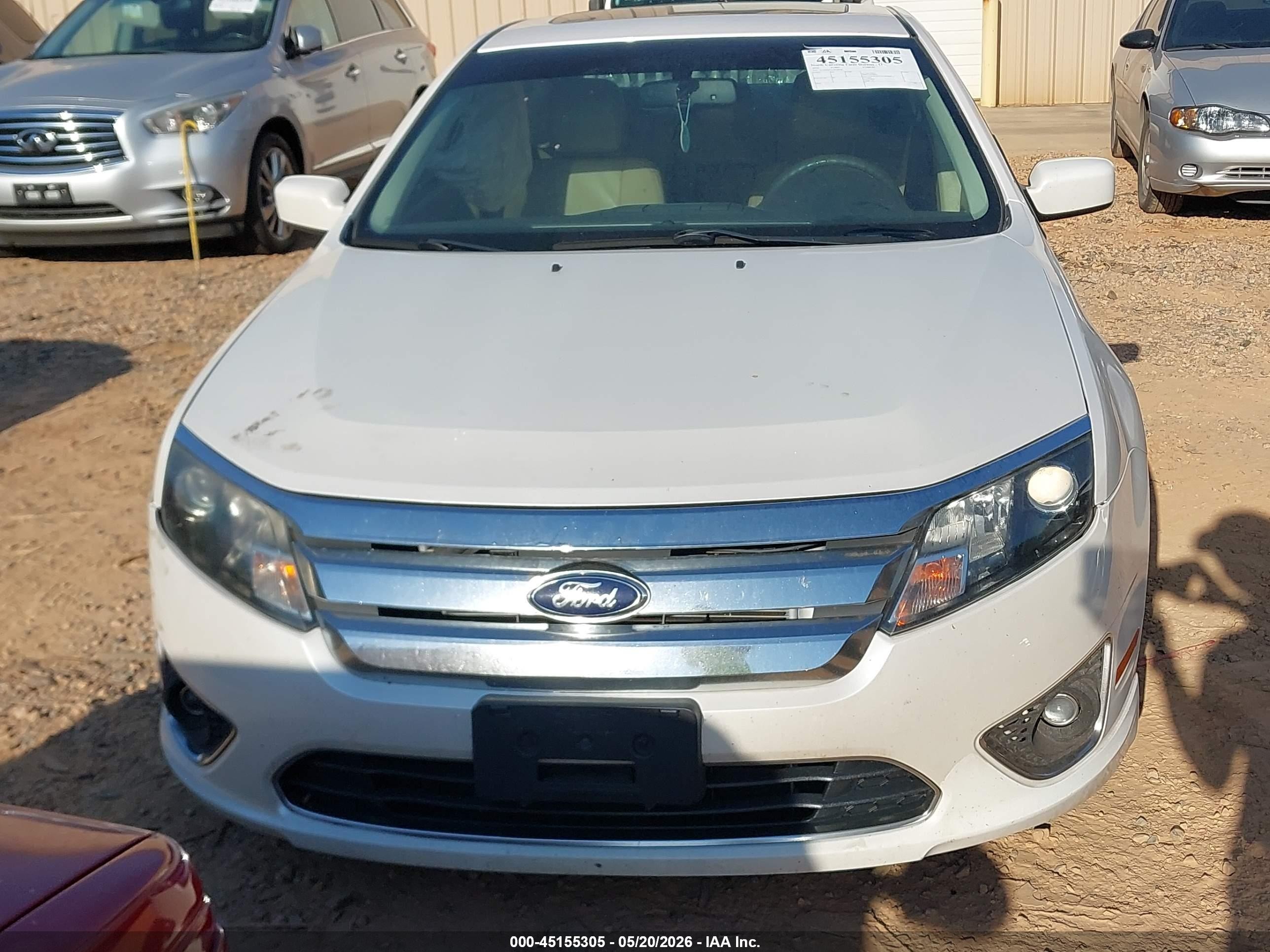 2010 Ford Fusion Sel Белый vin: 3FAHP0JG5AR348782