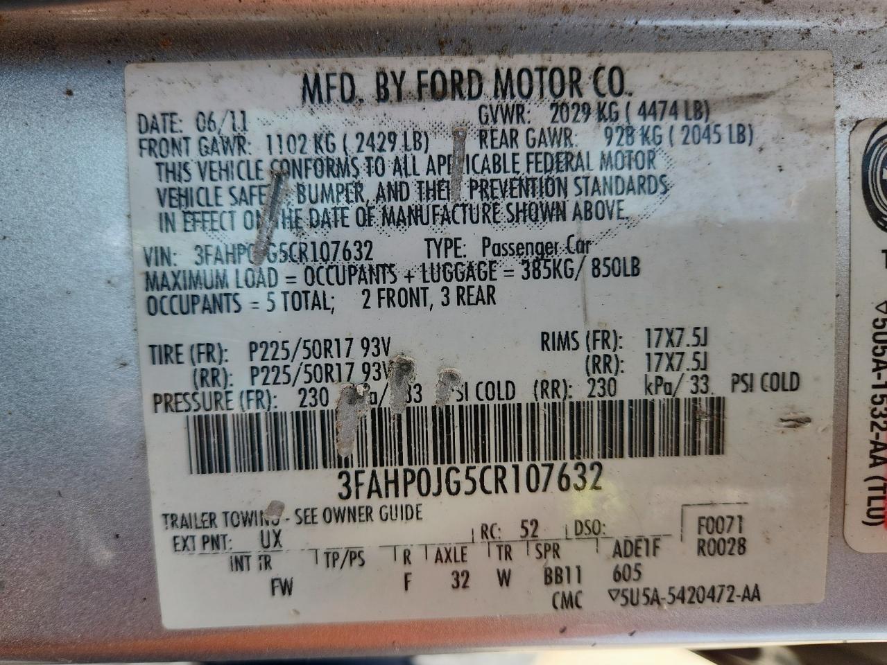 2012 Ford Fusion Sel Серебряный vin: 3FAHP0JG5CR107632