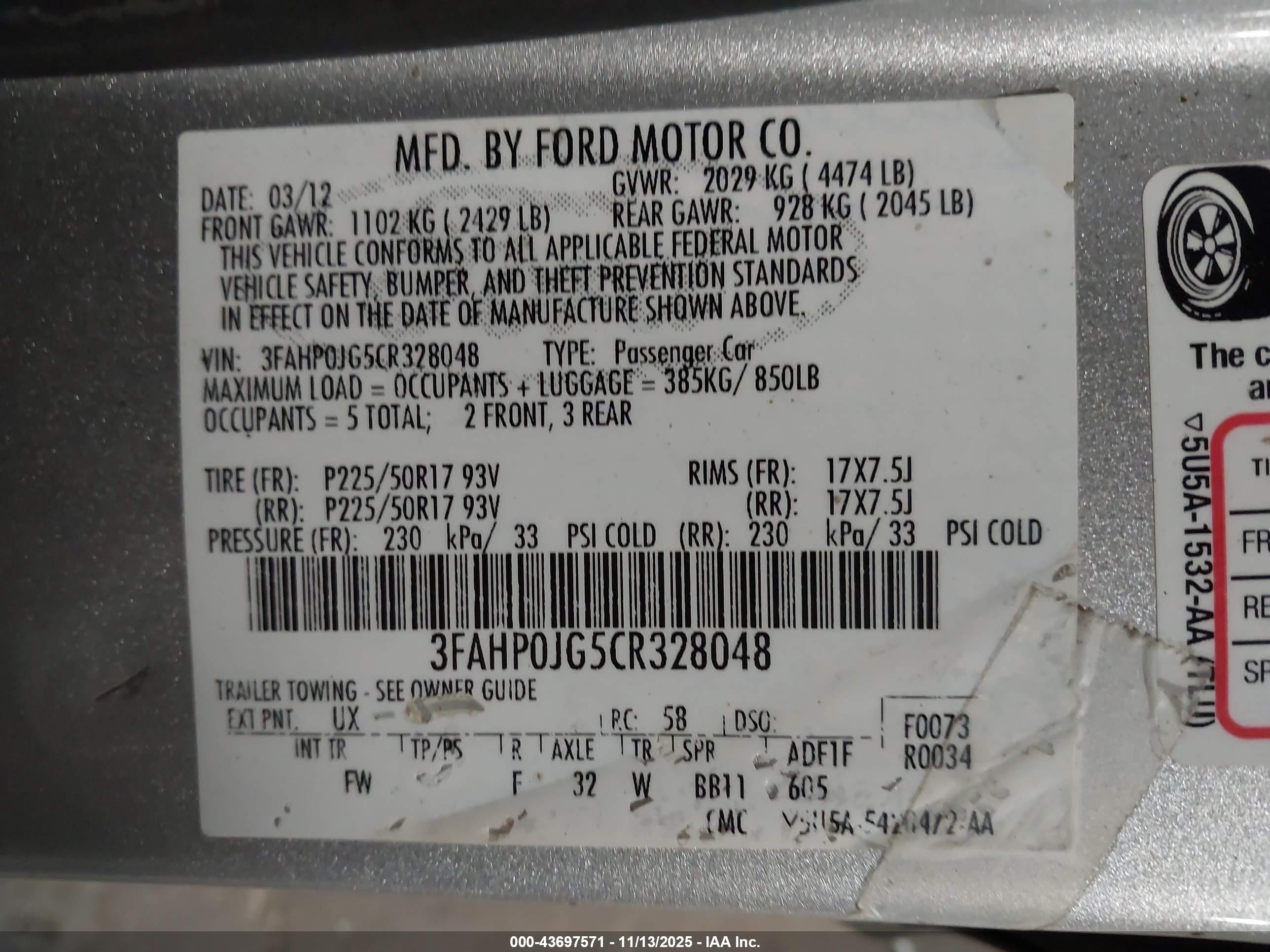 2012 Ford Fusion Sel Серебряный vin: 3FAHP0JG5CR328048