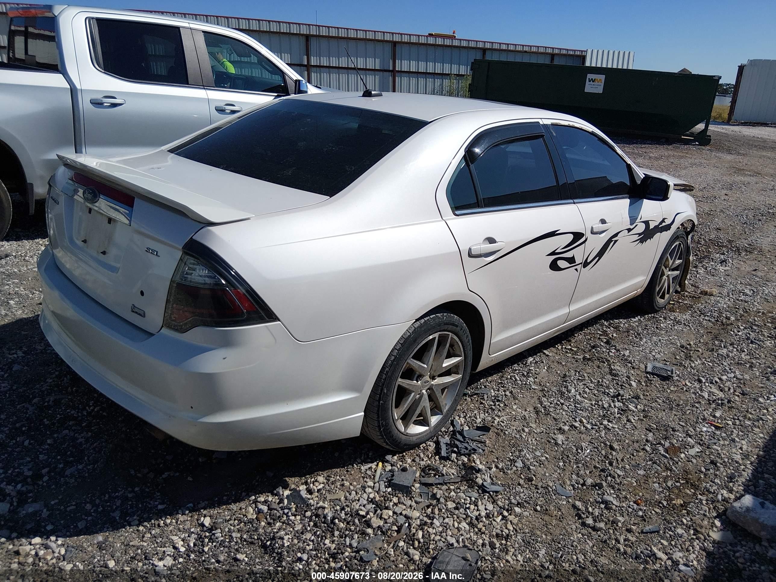 2010 Ford Fusion Sel White vin: 3FAHP0JG6AR345311