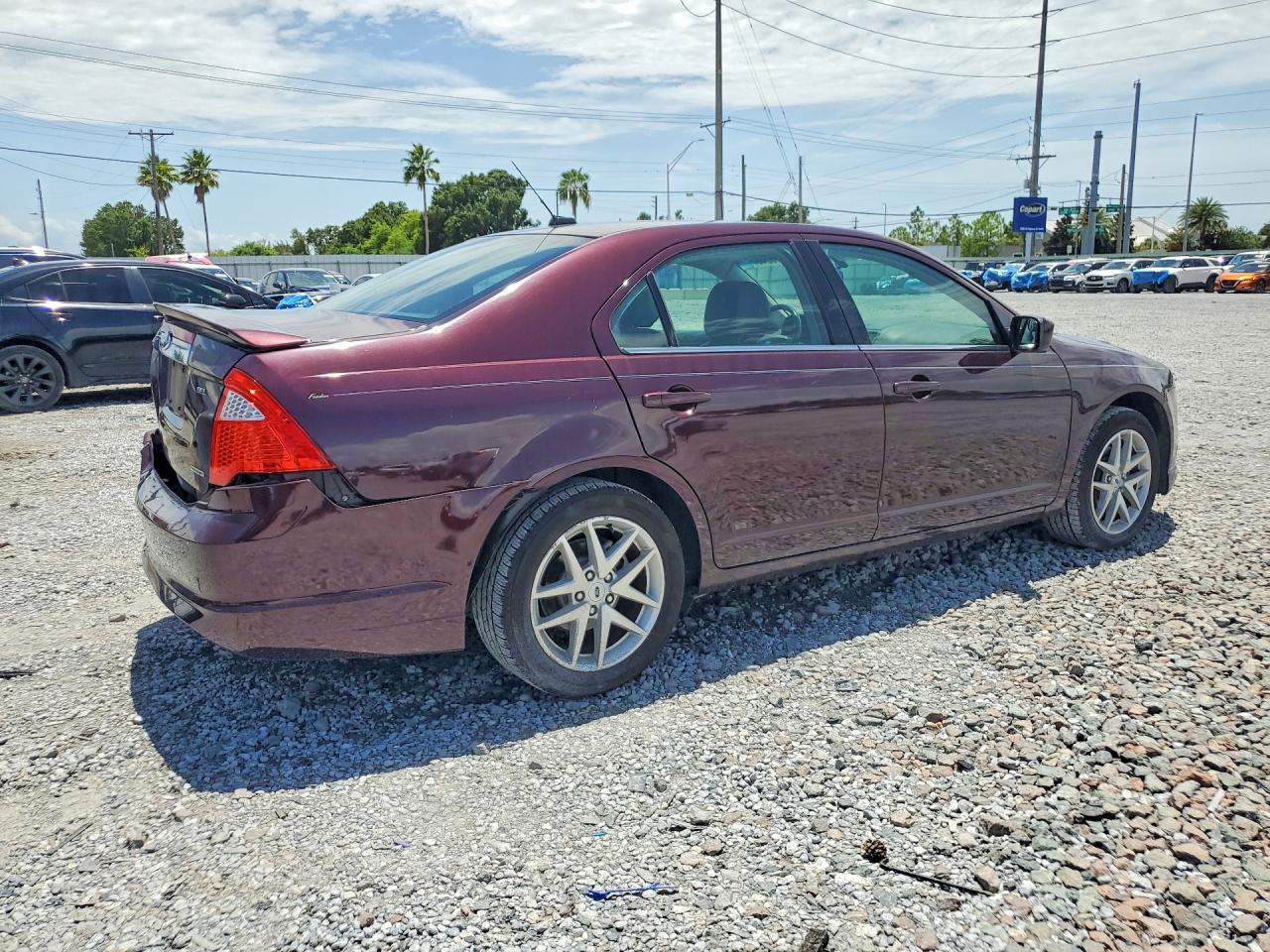 2012 Ford Fusion Sel Burgundy vin: 3FAHP0JG6CR311548