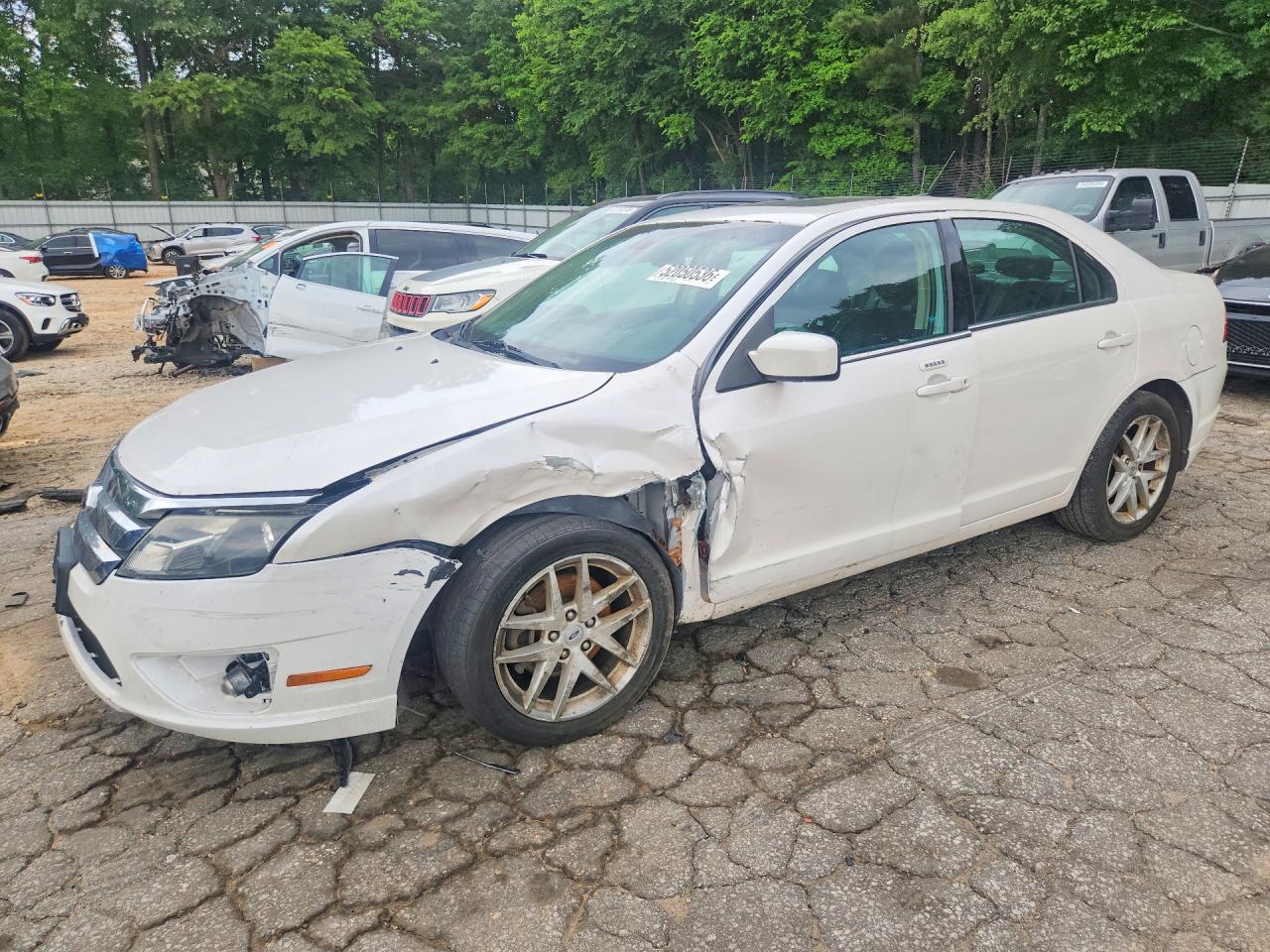 2012 Ford Fusion Sel White vin: 3FAHP0JG6CR352956
