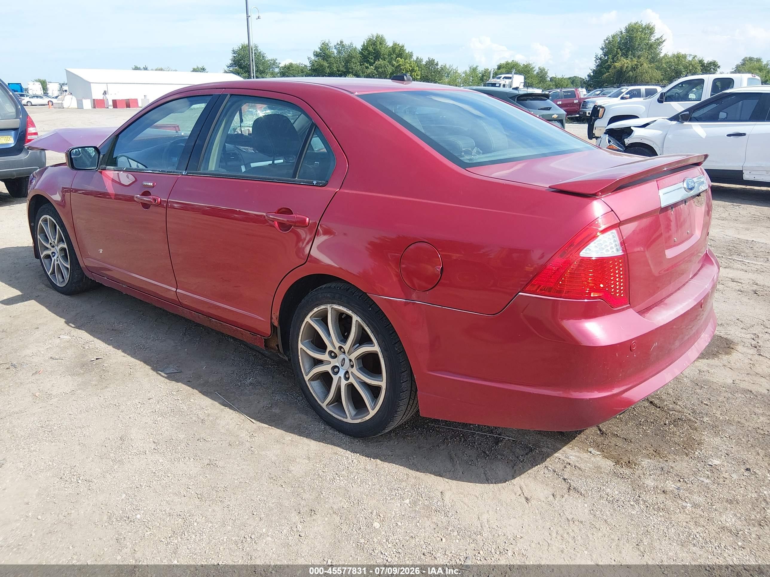 2011 Ford Fusion Sel Red vin: 3FAHP0JG7BR234591