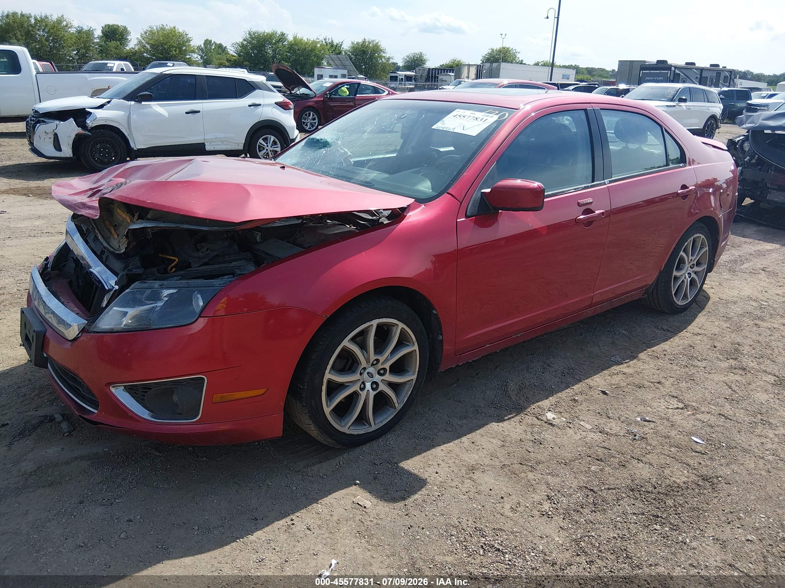 2011 Ford Fusion Sel Red vin: 3FAHP0JG7BR234591