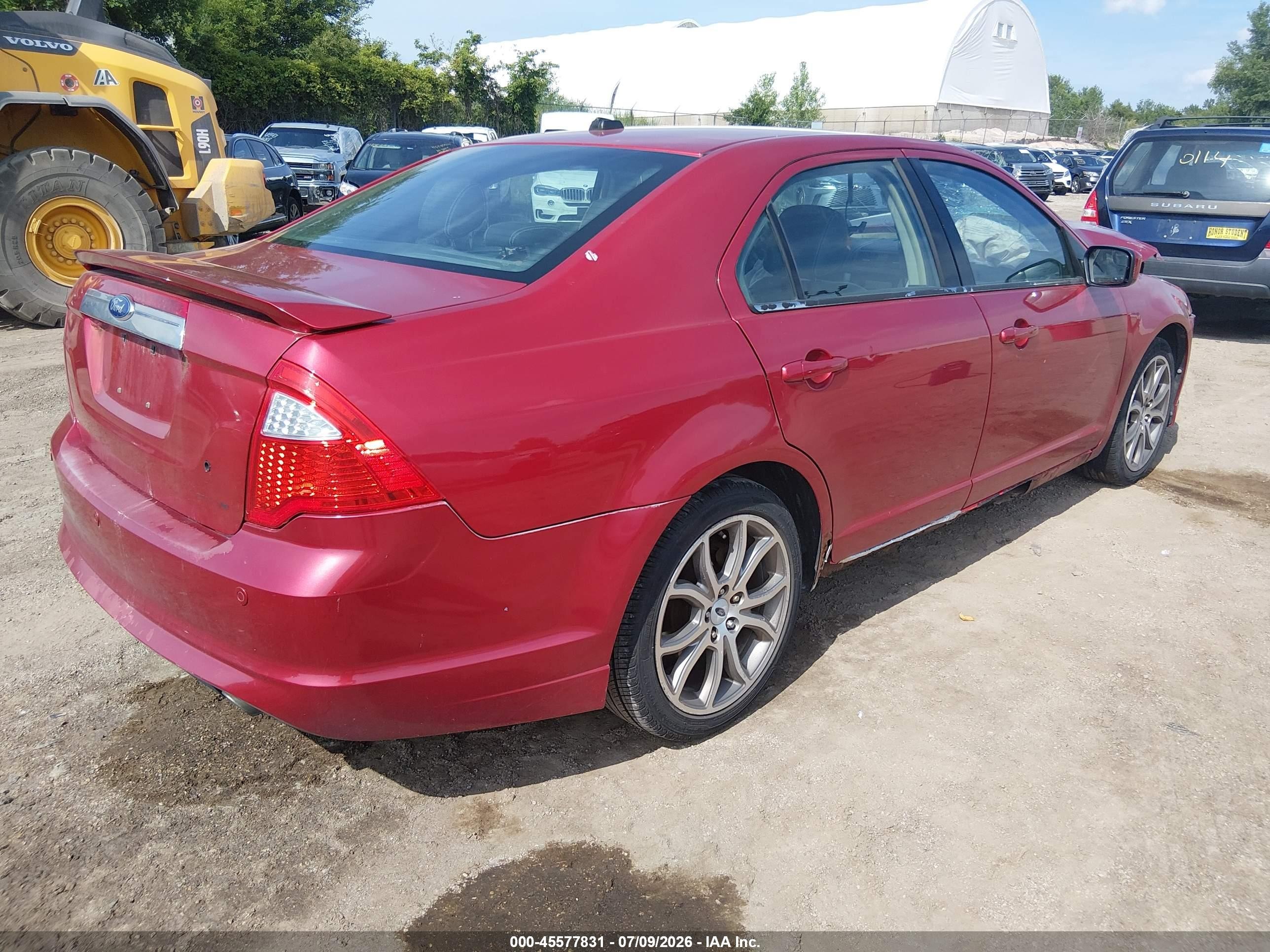 2011 Ford Fusion Sel Red vin: 3FAHP0JG7BR234591