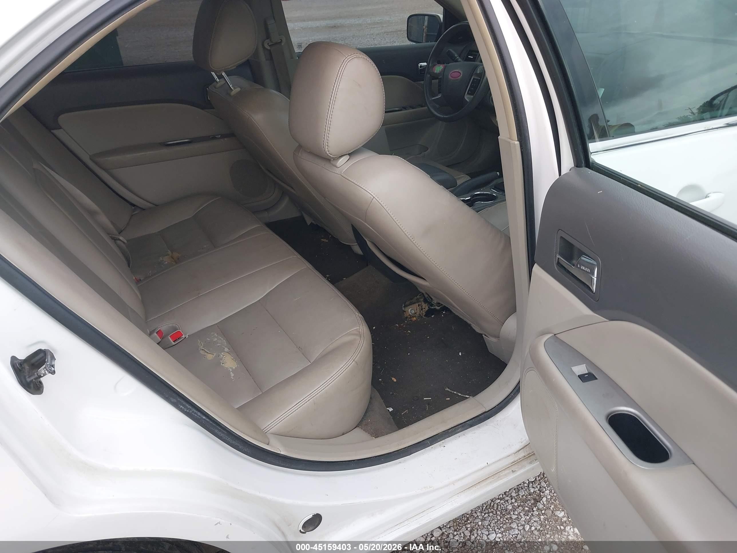 2011 Ford Fusion Sel White vin: 3FAHP0JG7BR274508