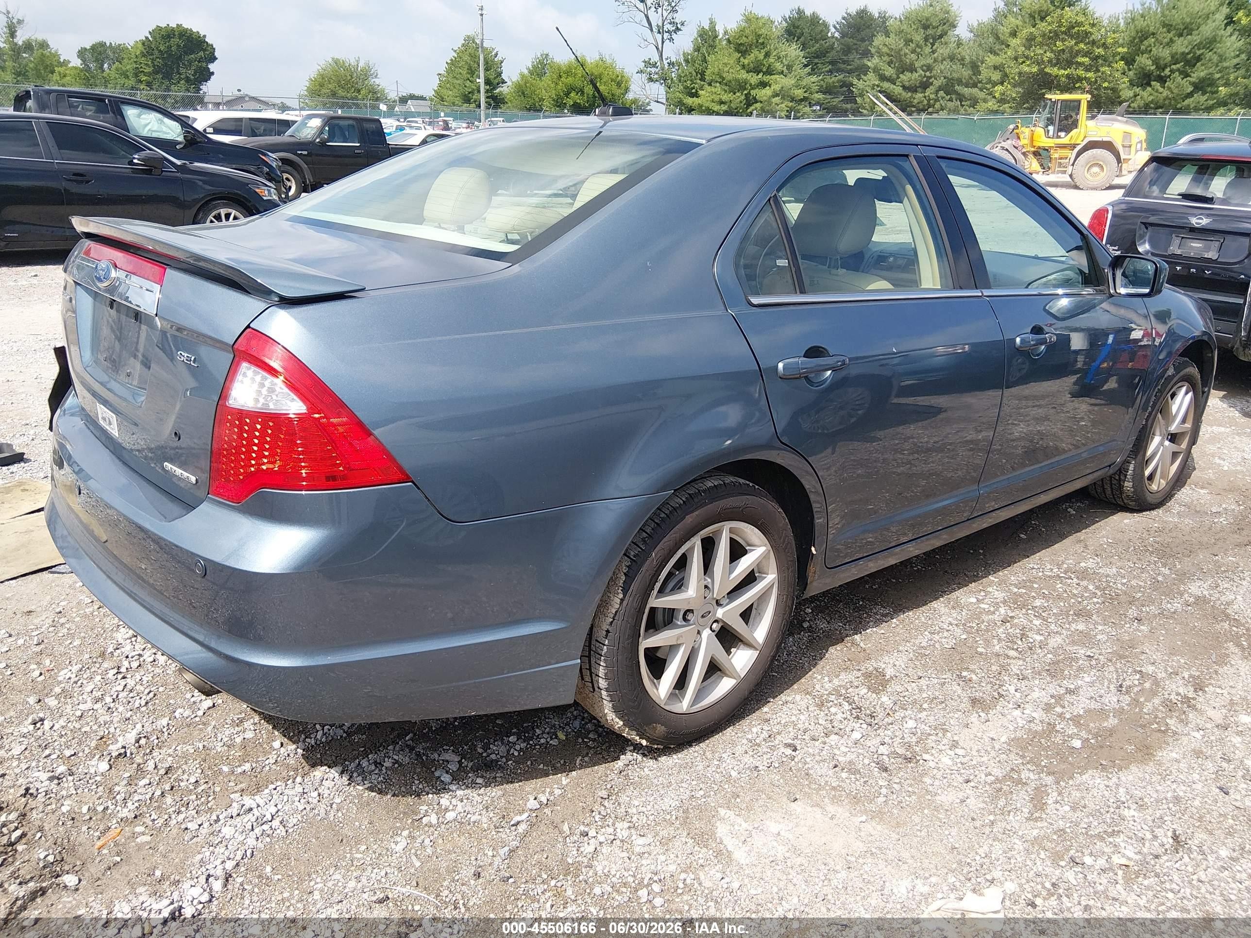 2012 Ford Fusion Sel Light Blue vin: 3FAHP0JG7CR210602