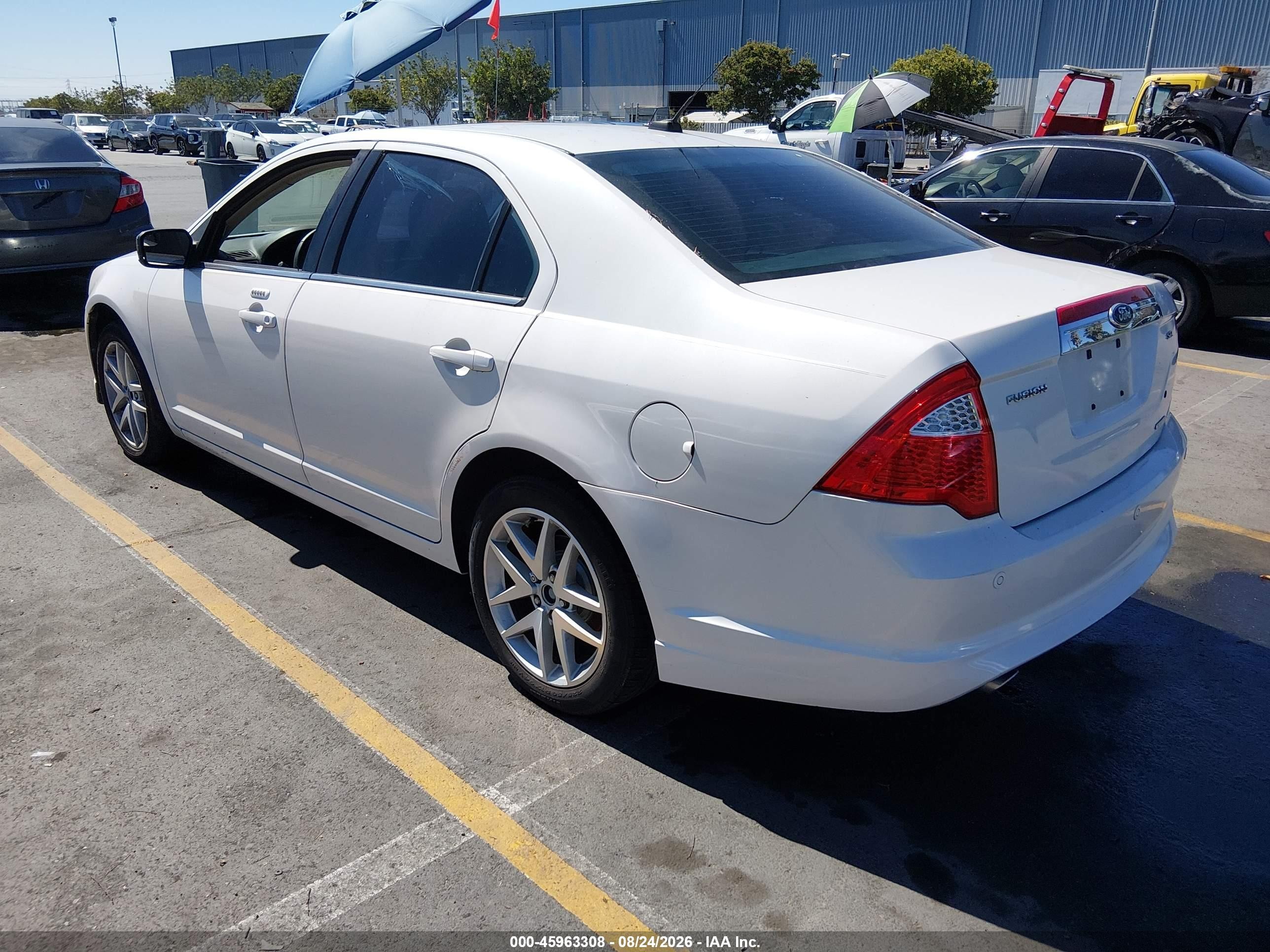 2012 Ford Fusion Sel Белый vin: 3FAHP0JG7CR397629