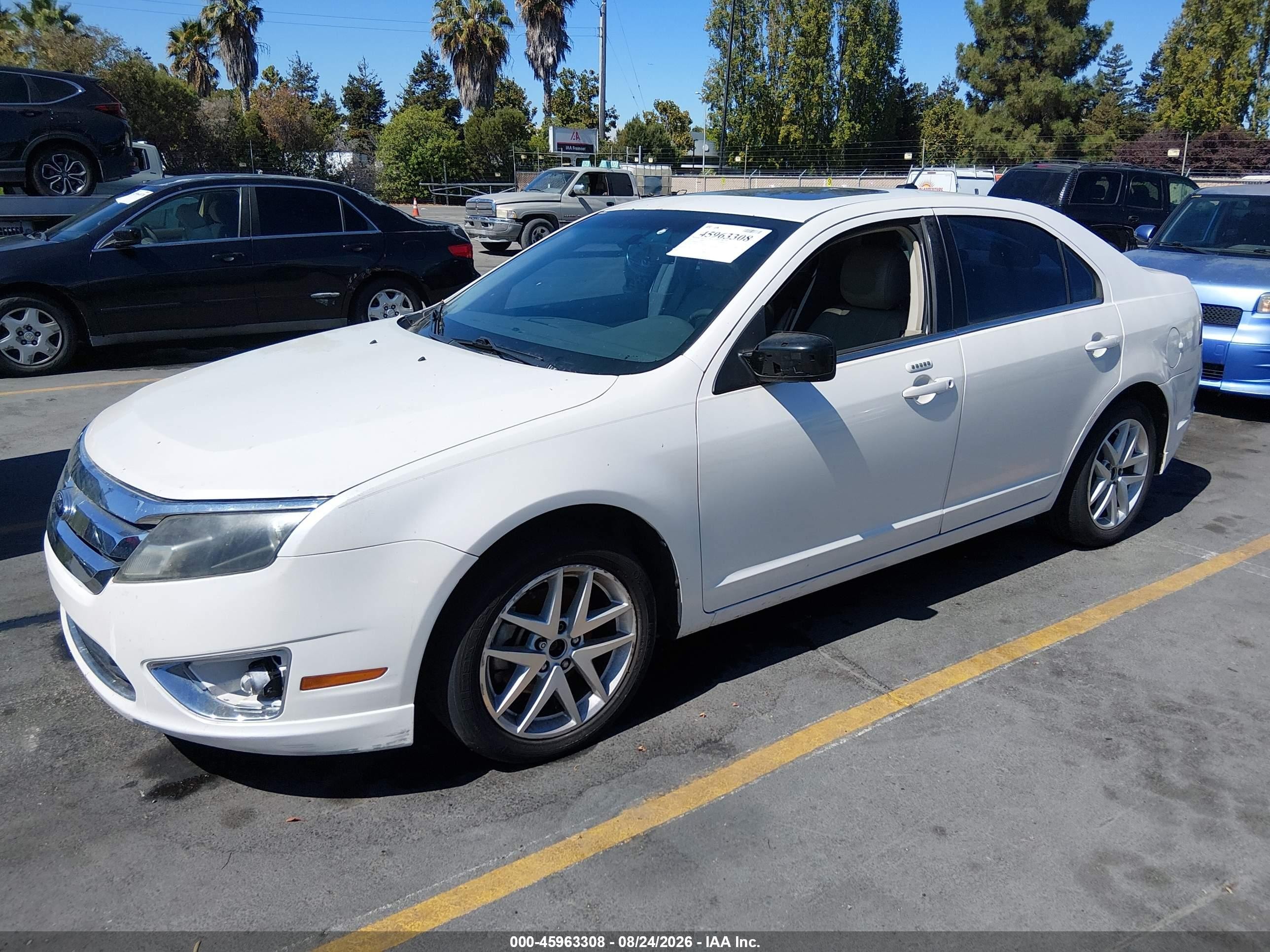 2012 Ford Fusion Sel Белый vin: 3FAHP0JG7CR397629
