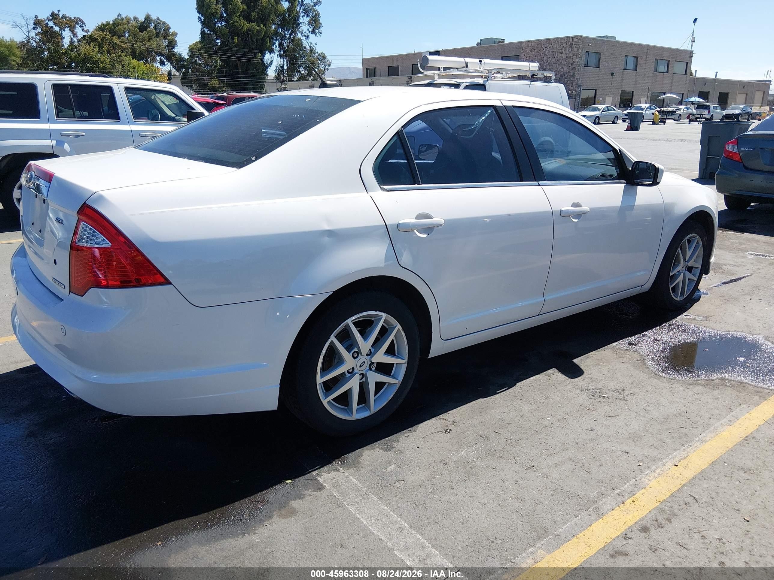 2012 Ford Fusion Sel Белый vin: 3FAHP0JG7CR397629