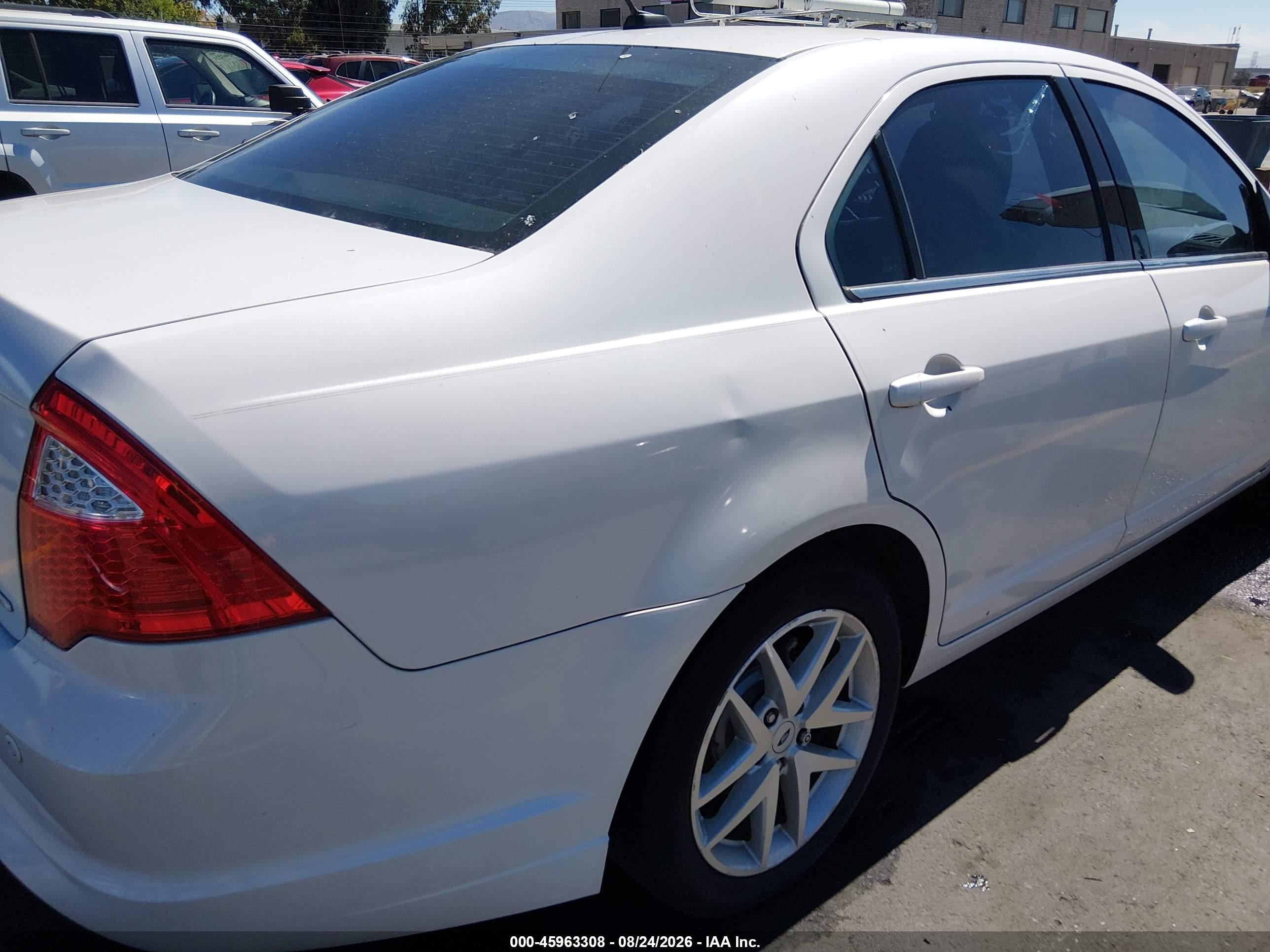 2012 Ford Fusion Sel Белый vin: 3FAHP0JG7CR397629