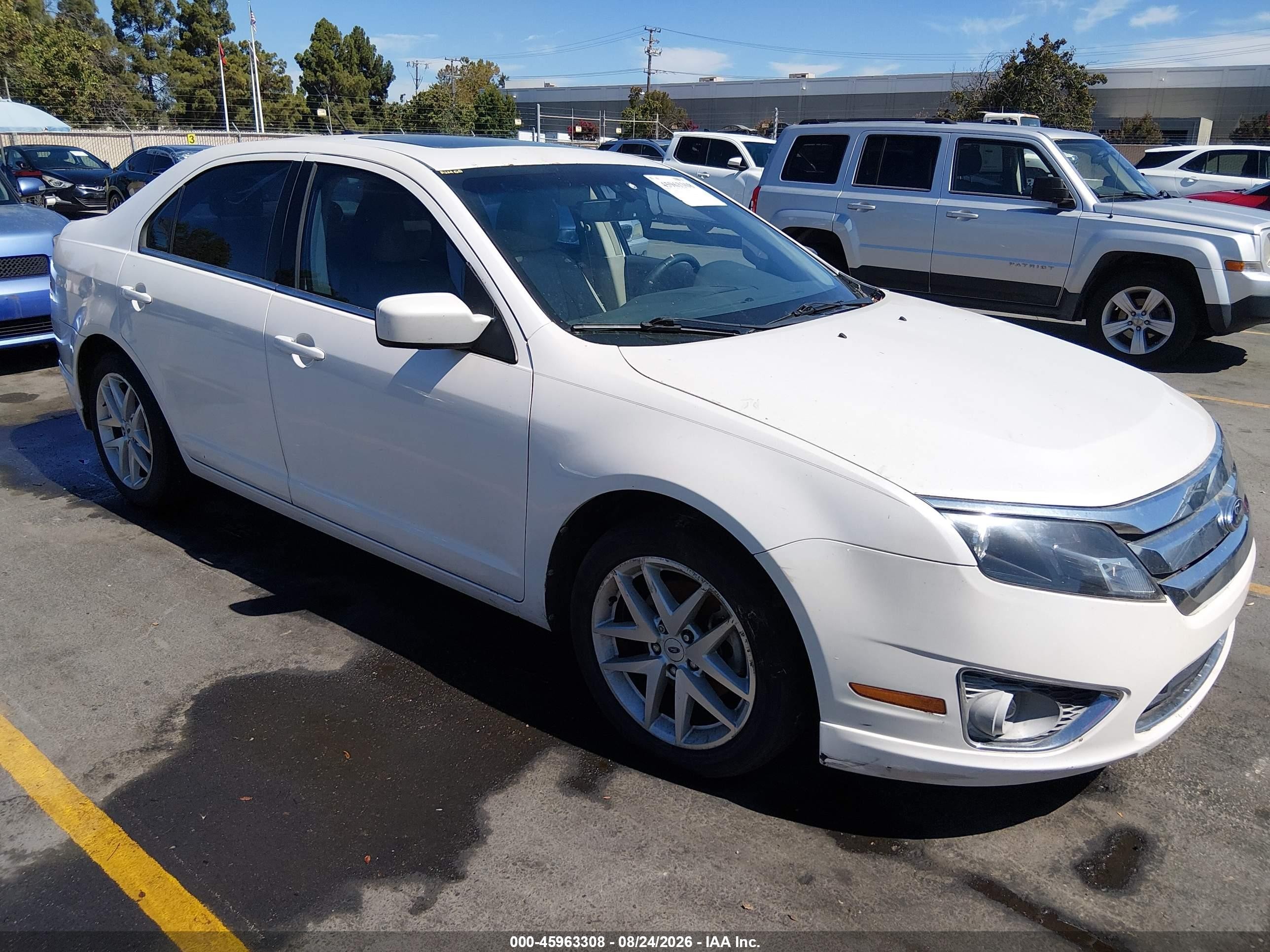 2012 Ford Fusion Sel White vin: 3FAHP0JG7CR397629