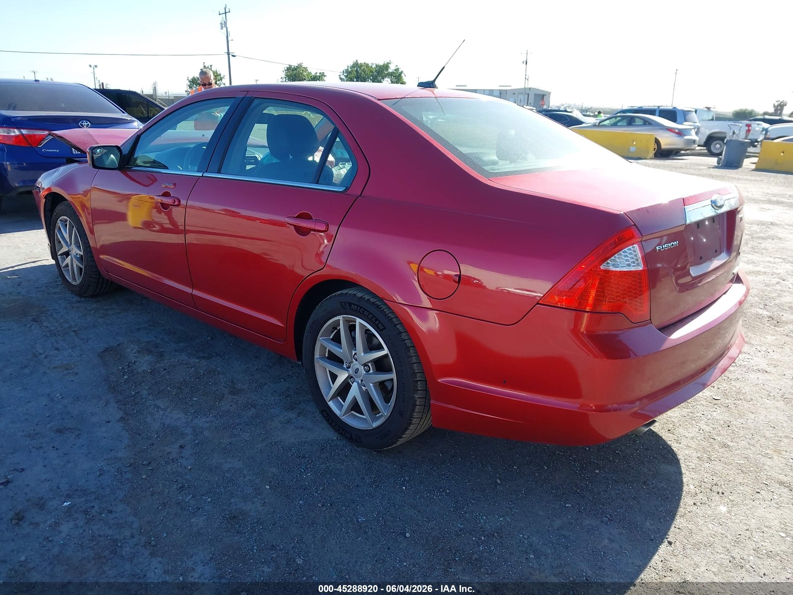 2012 Ford Fusion Sel Red vin: 3FAHP0JG8CR307596