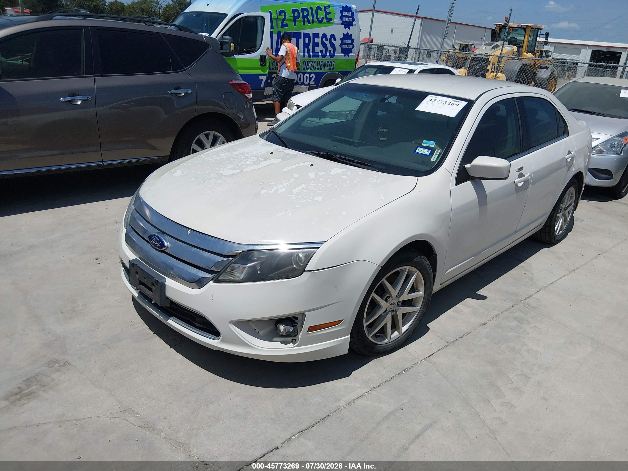 2010 Ford Fusion Sel Белый vin: 3FAHP0JG9AR389254