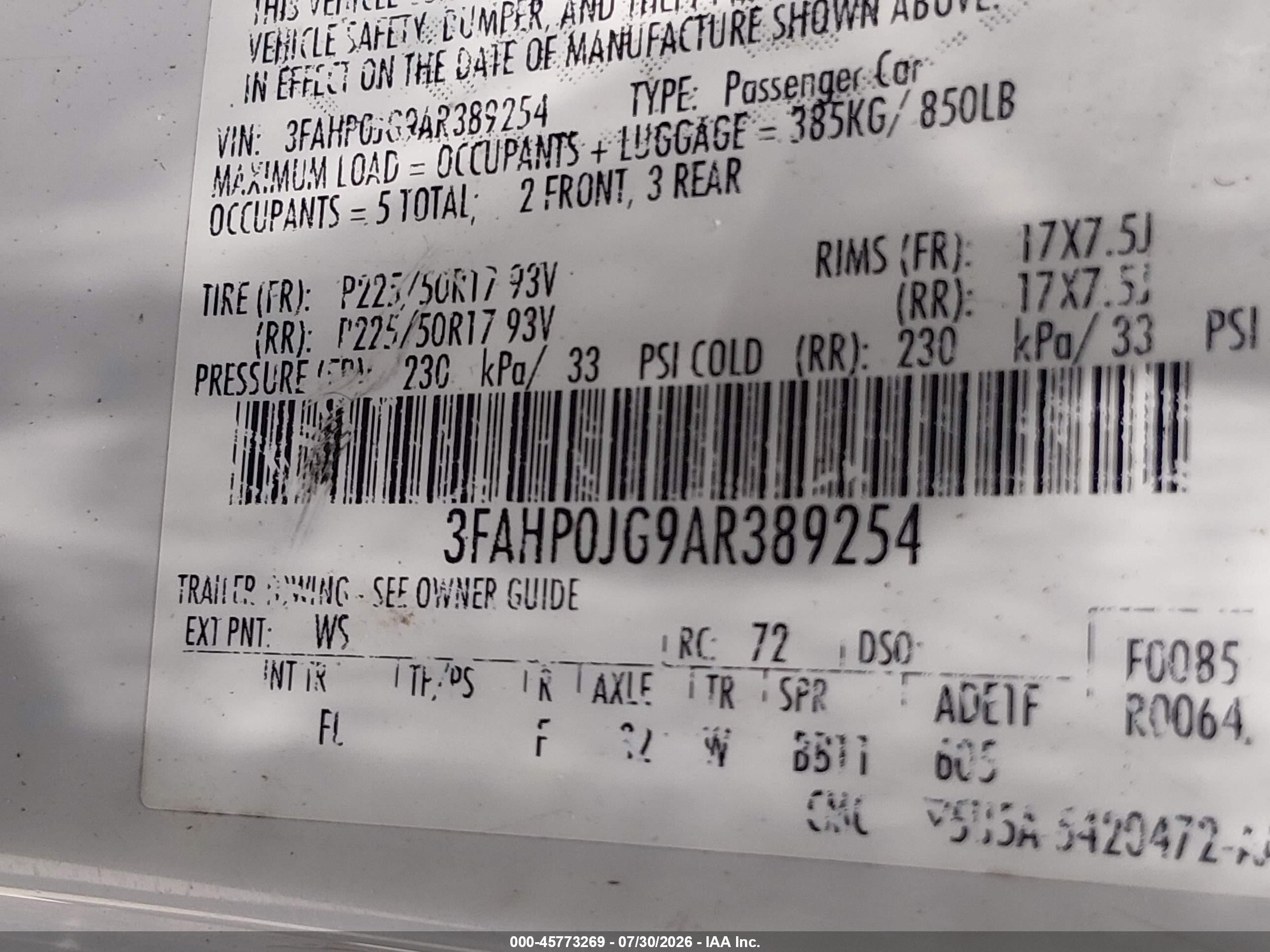 2010 Ford Fusion Sel Белый vin: 3FAHP0JG9AR389254
