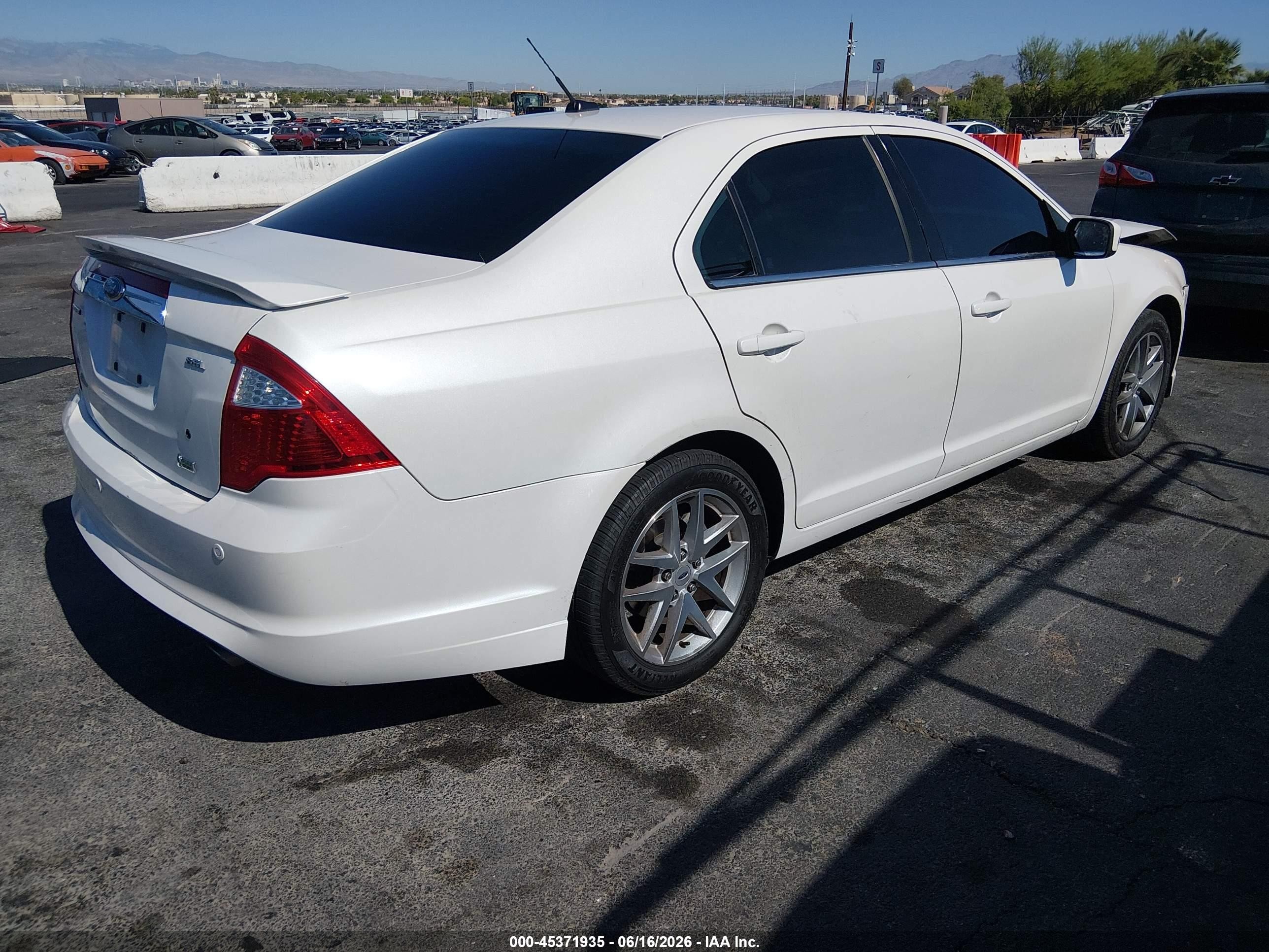 2010 Ford Fusion Sel Белый vin: 3FAHP0JGXAR233093