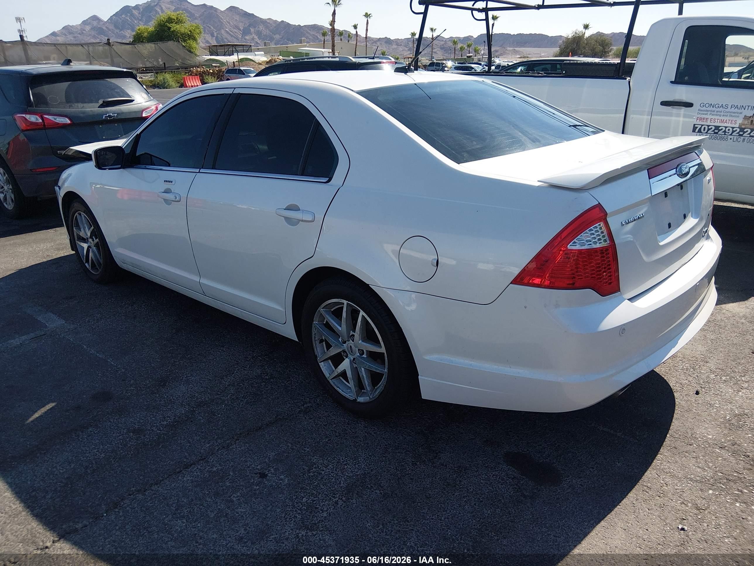 2010 Ford Fusion Sel Белый vin: 3FAHP0JGXAR233093