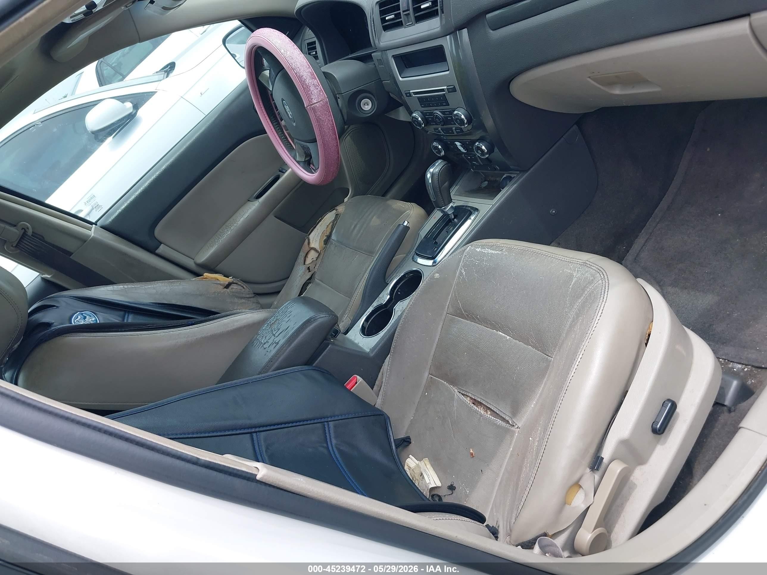 2010 Ford Fusion Sel White vin: 3FAHP0JGXAR292760
