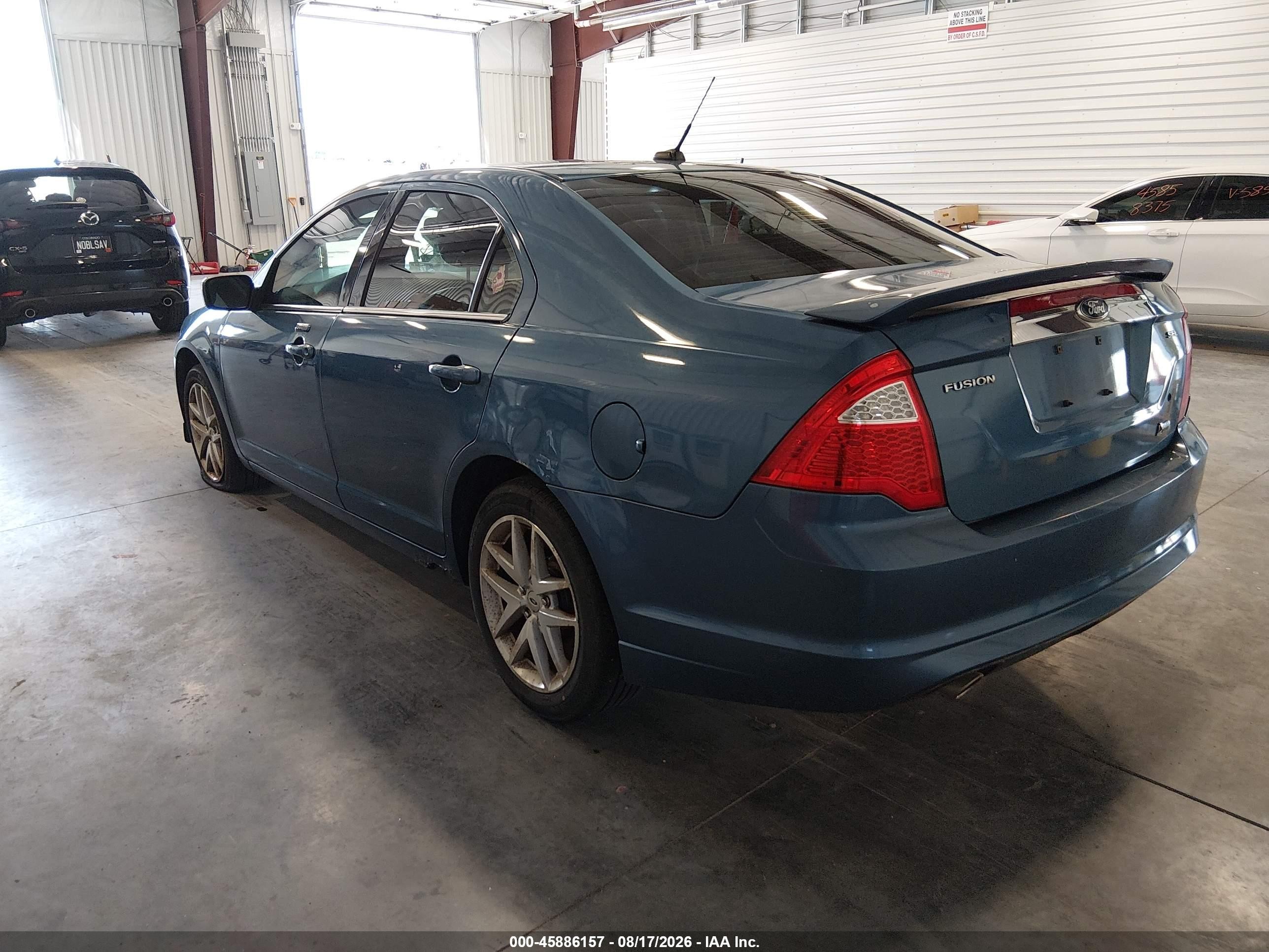 2010 Ford Fusion Sel Blue vin: 3FAHP0JGXAR316832