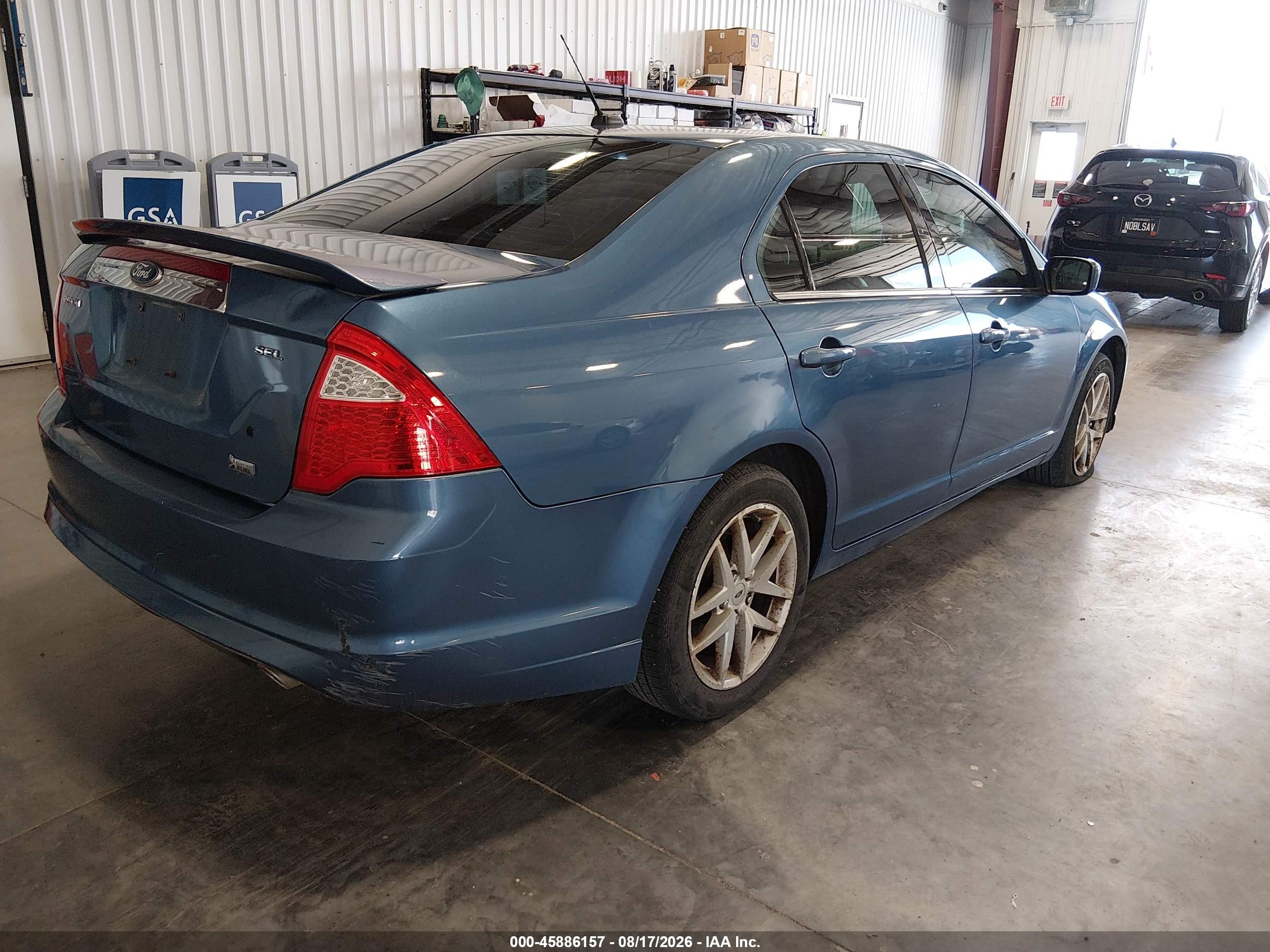 2010 Ford Fusion Sel Blue vin: 3FAHP0JGXAR316832
