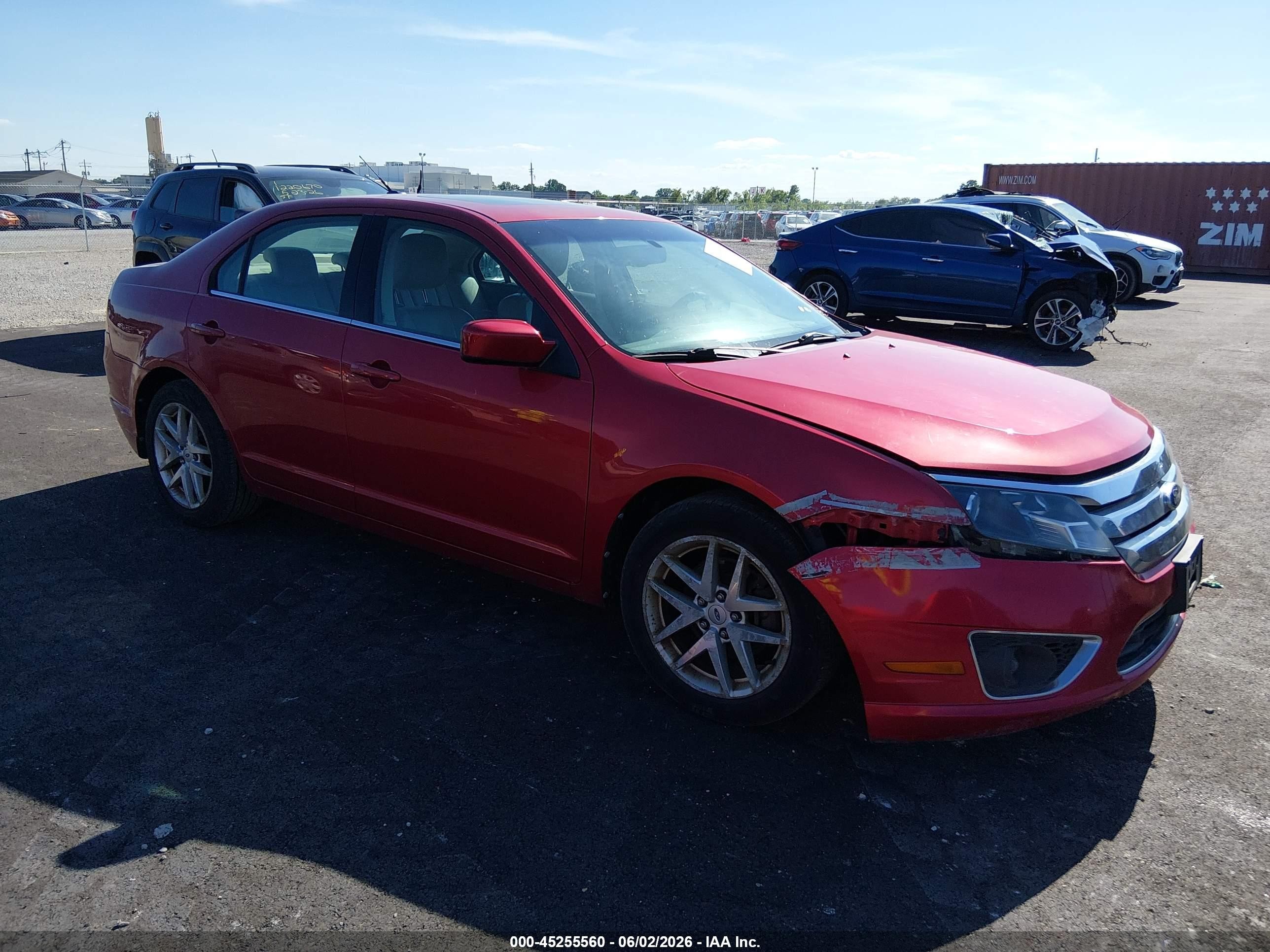 2010 Ford Fusion Sel Красный vin: 3FAHP0JGXAR331945