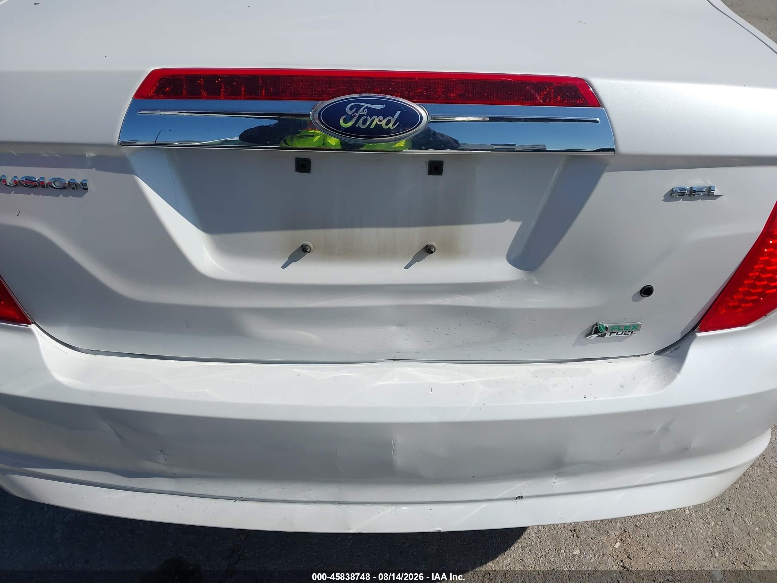 2010 Ford Fusion Sel White vin: 3FAHP0JGXAR392681