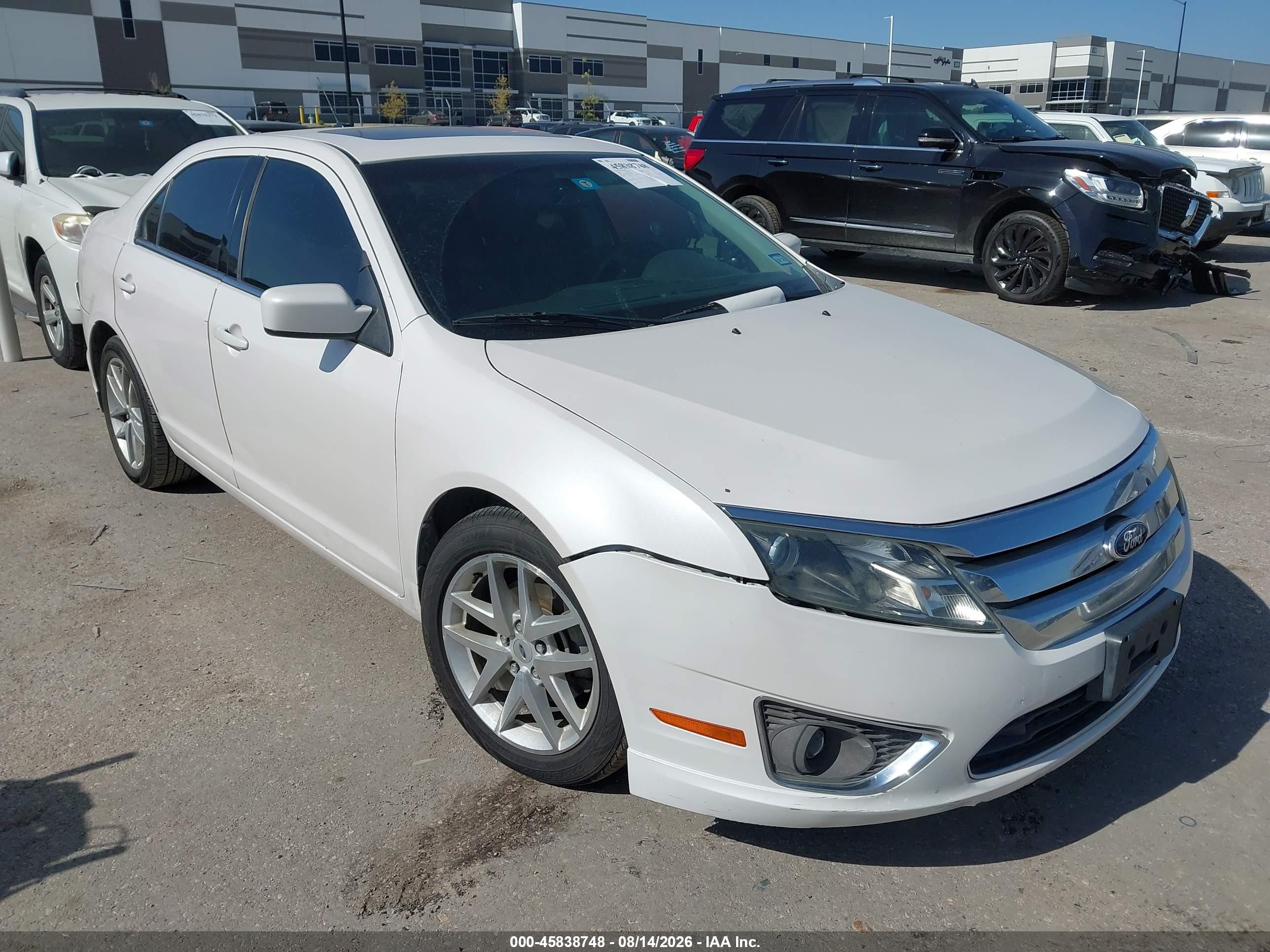 2010 Ford Fusion Sel White vin: 3FAHP0JGXAR392681