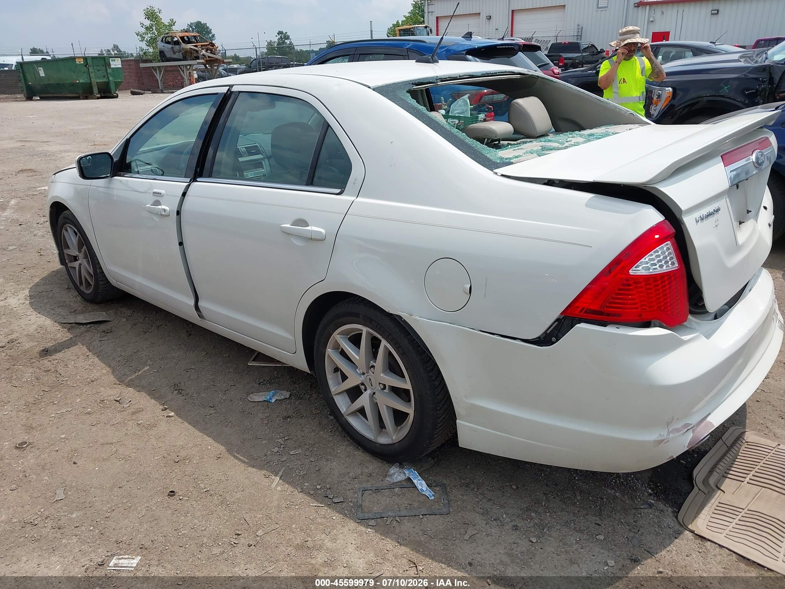 2011 Ford Fusion Sel Белый vin: 3FAHP0JGXBR195804