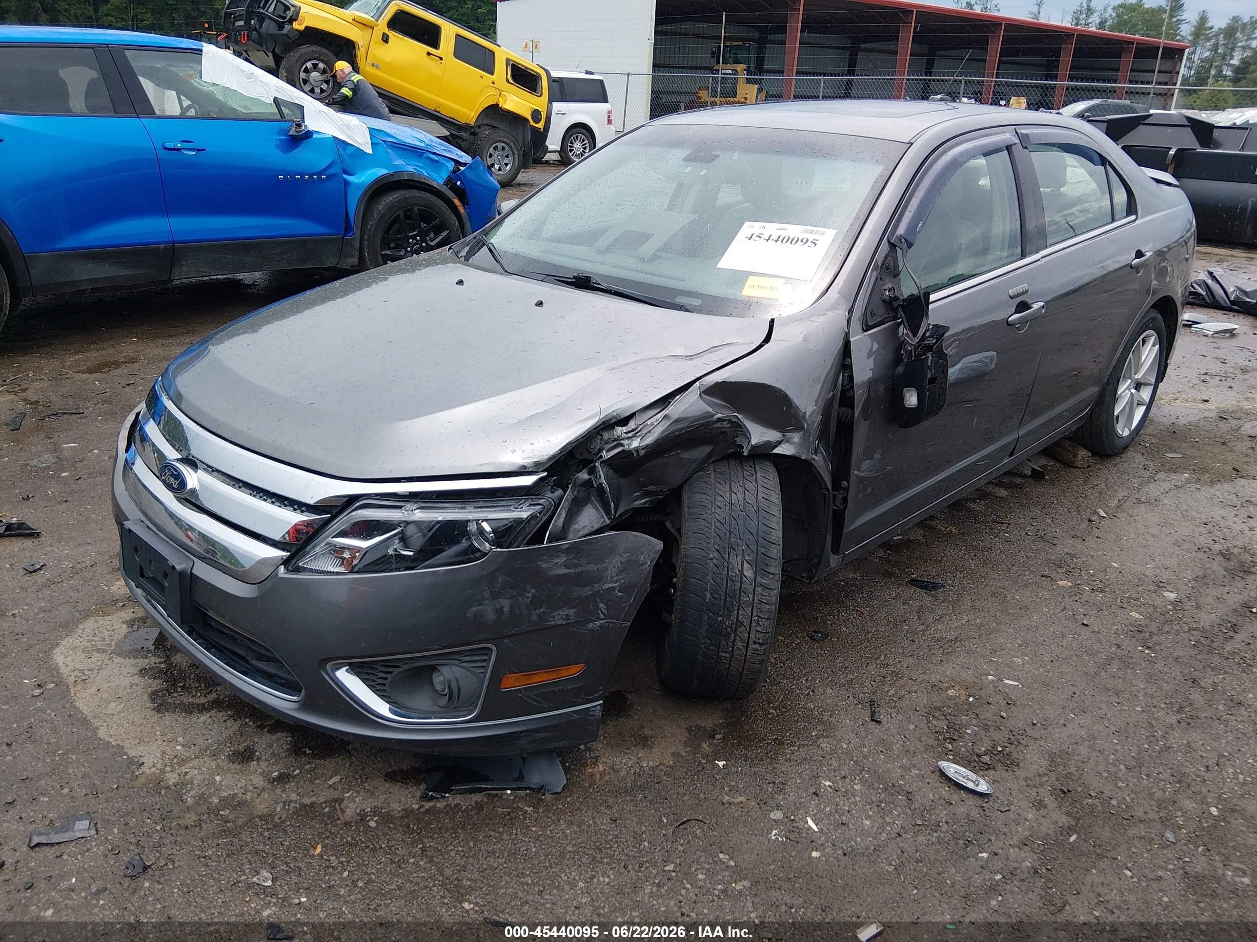 2012 Ford Fusion Sel Gray vin: 3FAHP0JGXCR324965