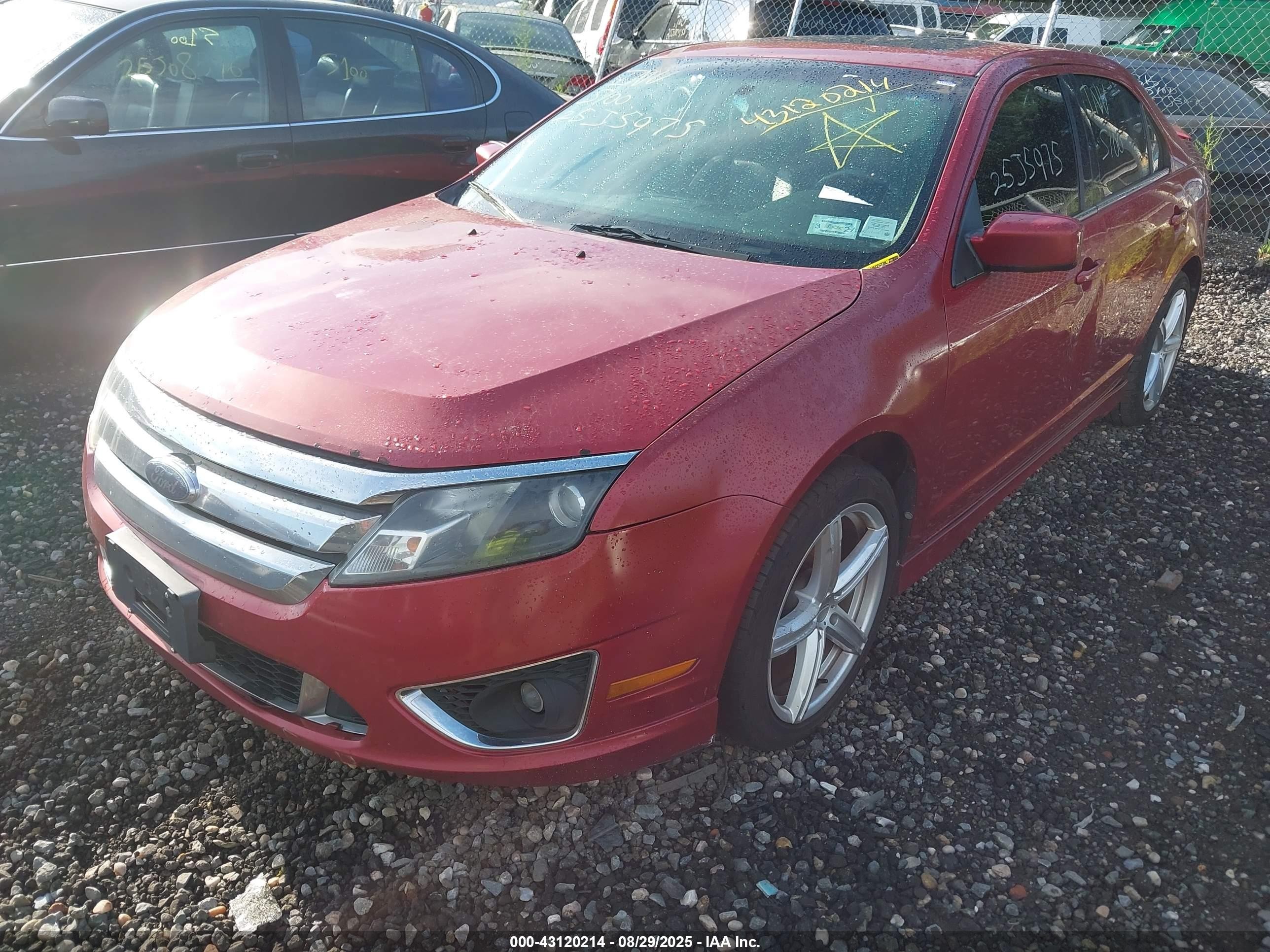 2010 Ford Fusion Sport Красный vin: 3FAHP0KC0AR189245