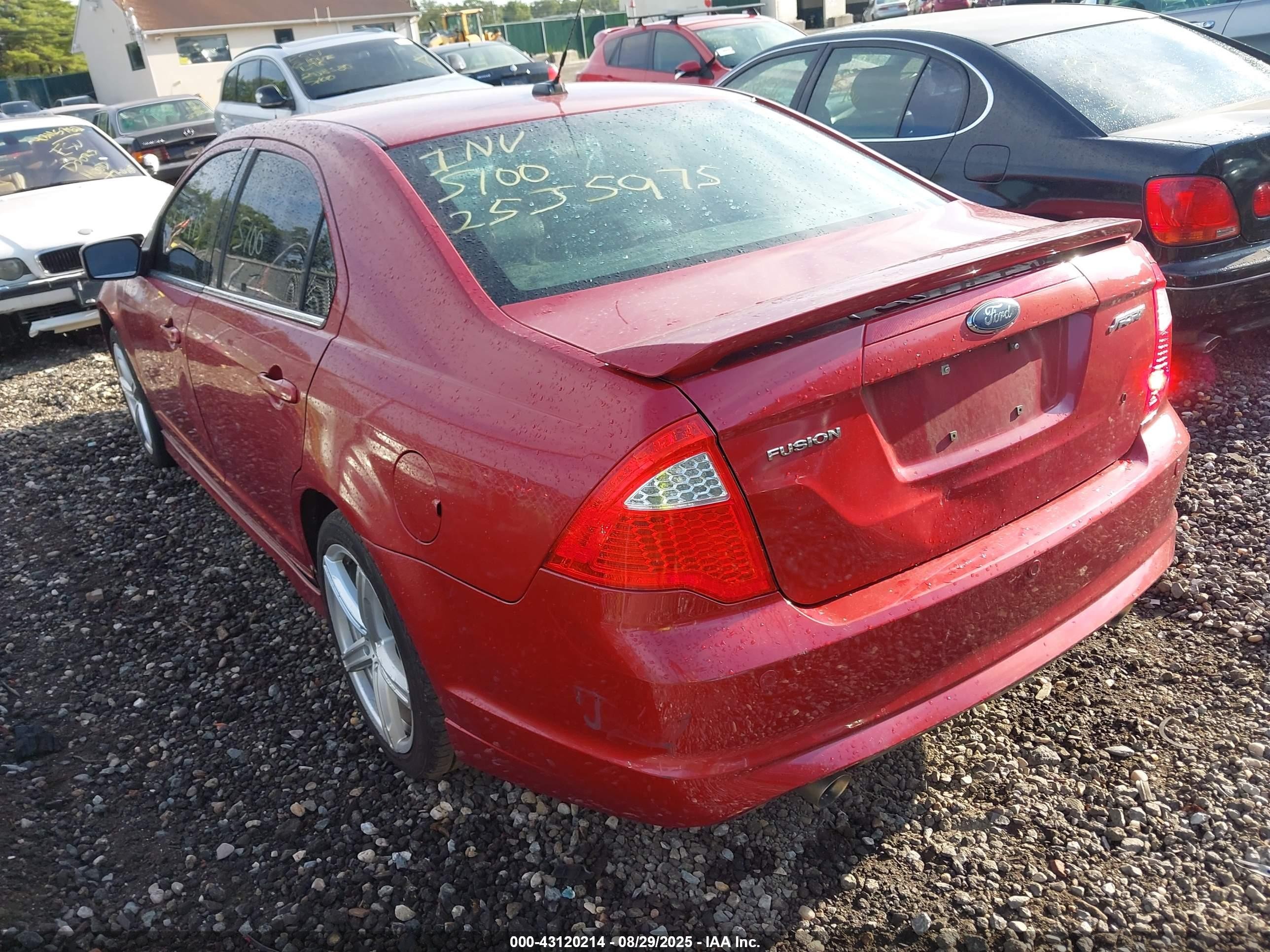 2010 Ford Fusion Sport Красный vin: 3FAHP0KC0AR189245