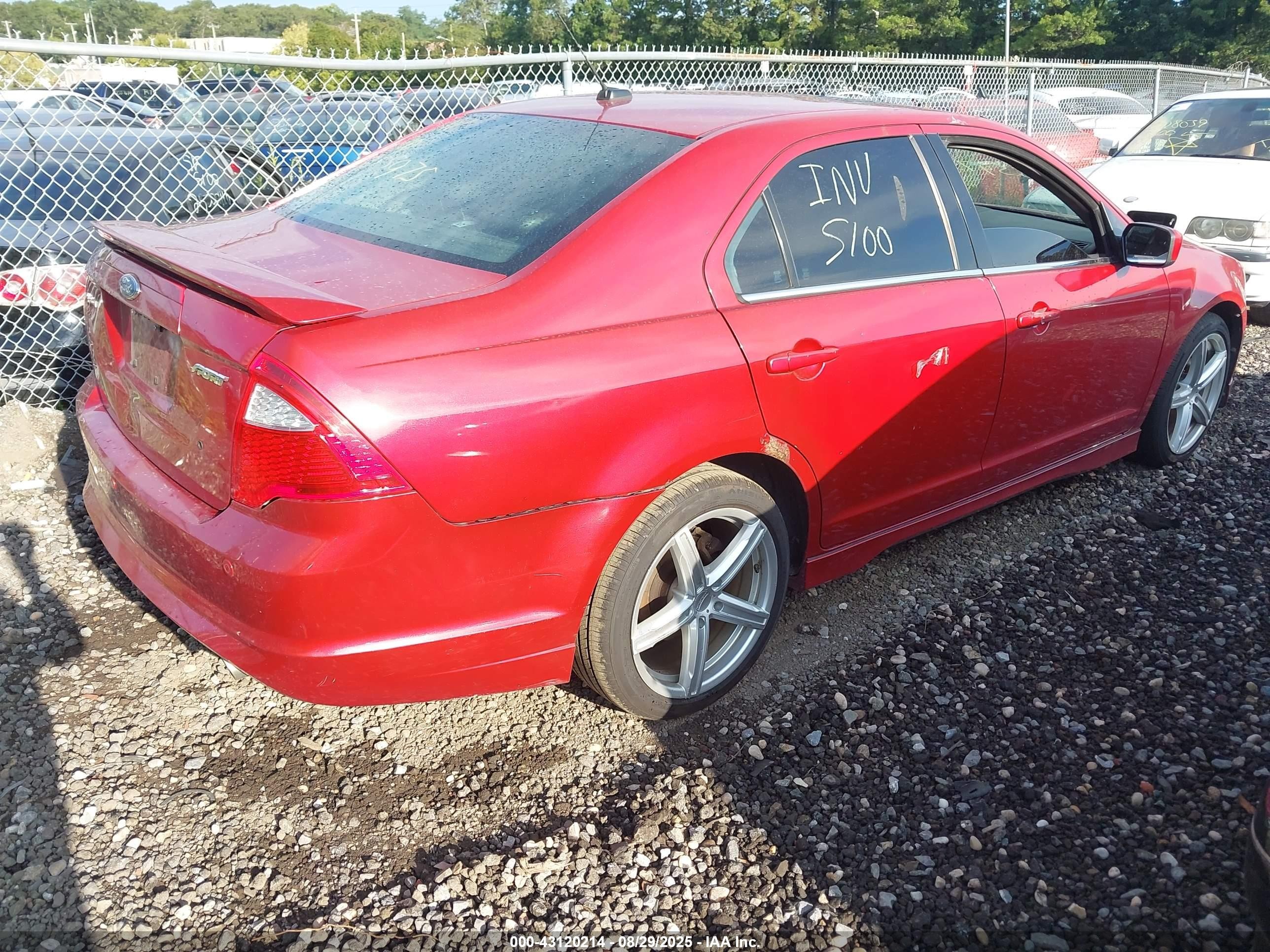 2010 Ford Fusion Sport Красный vin: 3FAHP0KC0AR189245