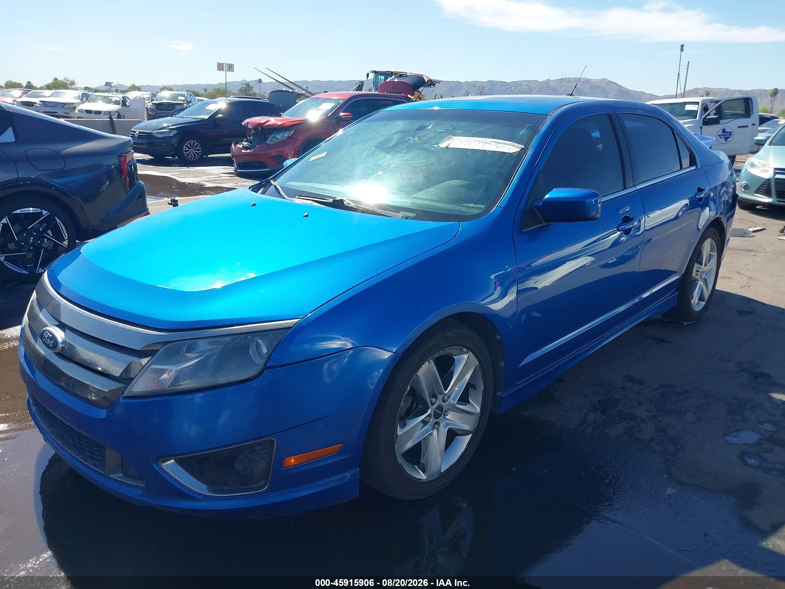 2011 Ford Fusion Sport Синий vin: 3FAHP0KC1BR131548
