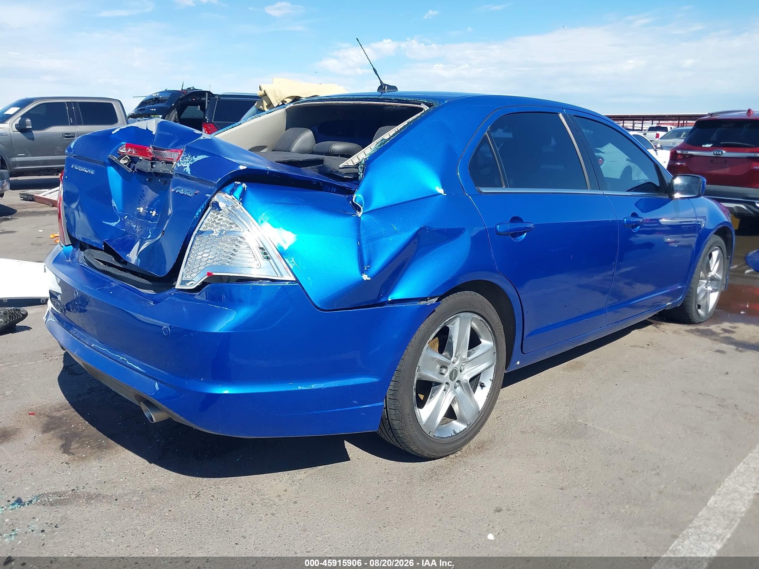 2011 Ford Fusion Sport Синий vin: 3FAHP0KC1BR131548
