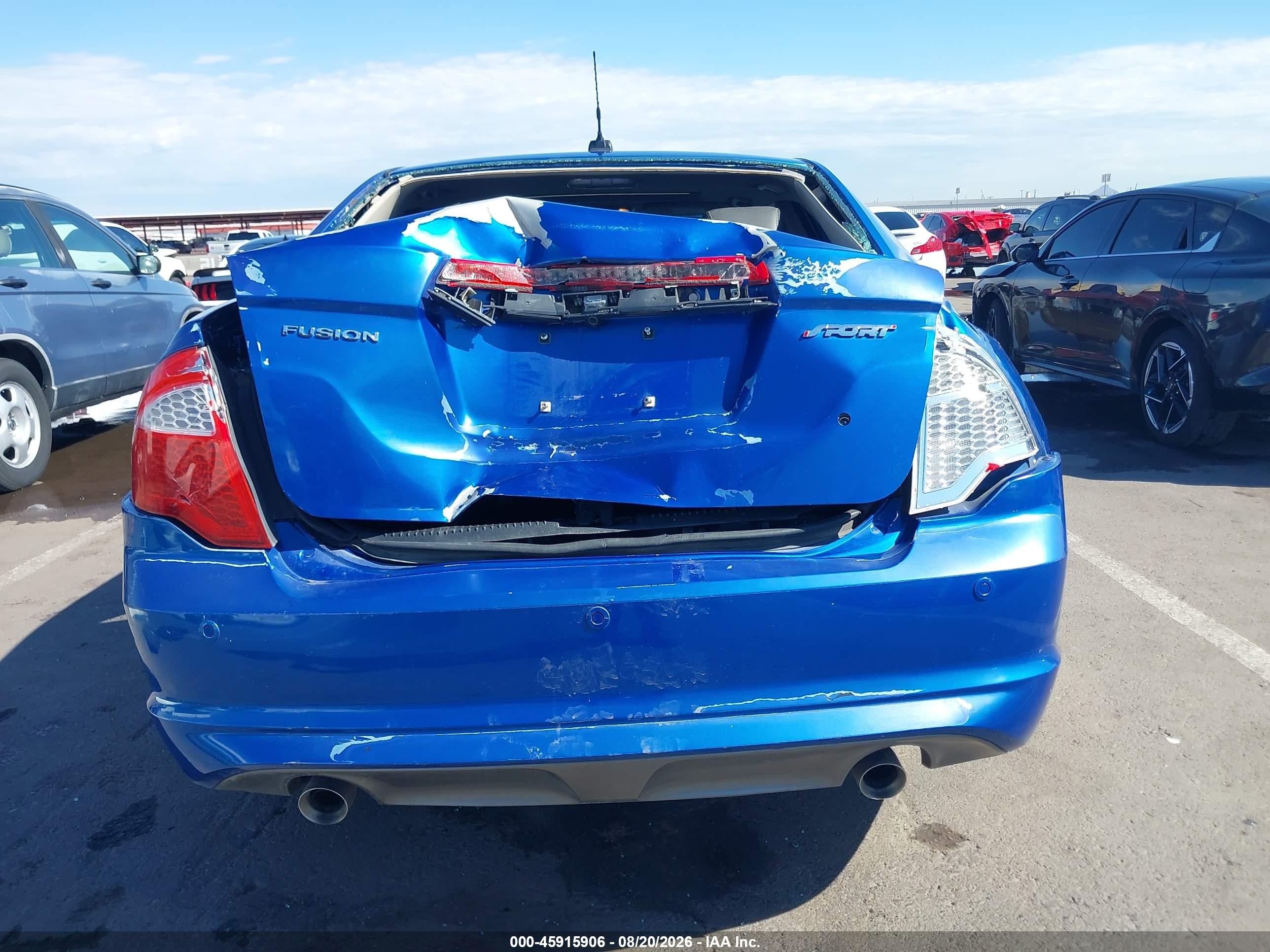 2011 Ford Fusion Sport Синий vin: 3FAHP0KC1BR131548