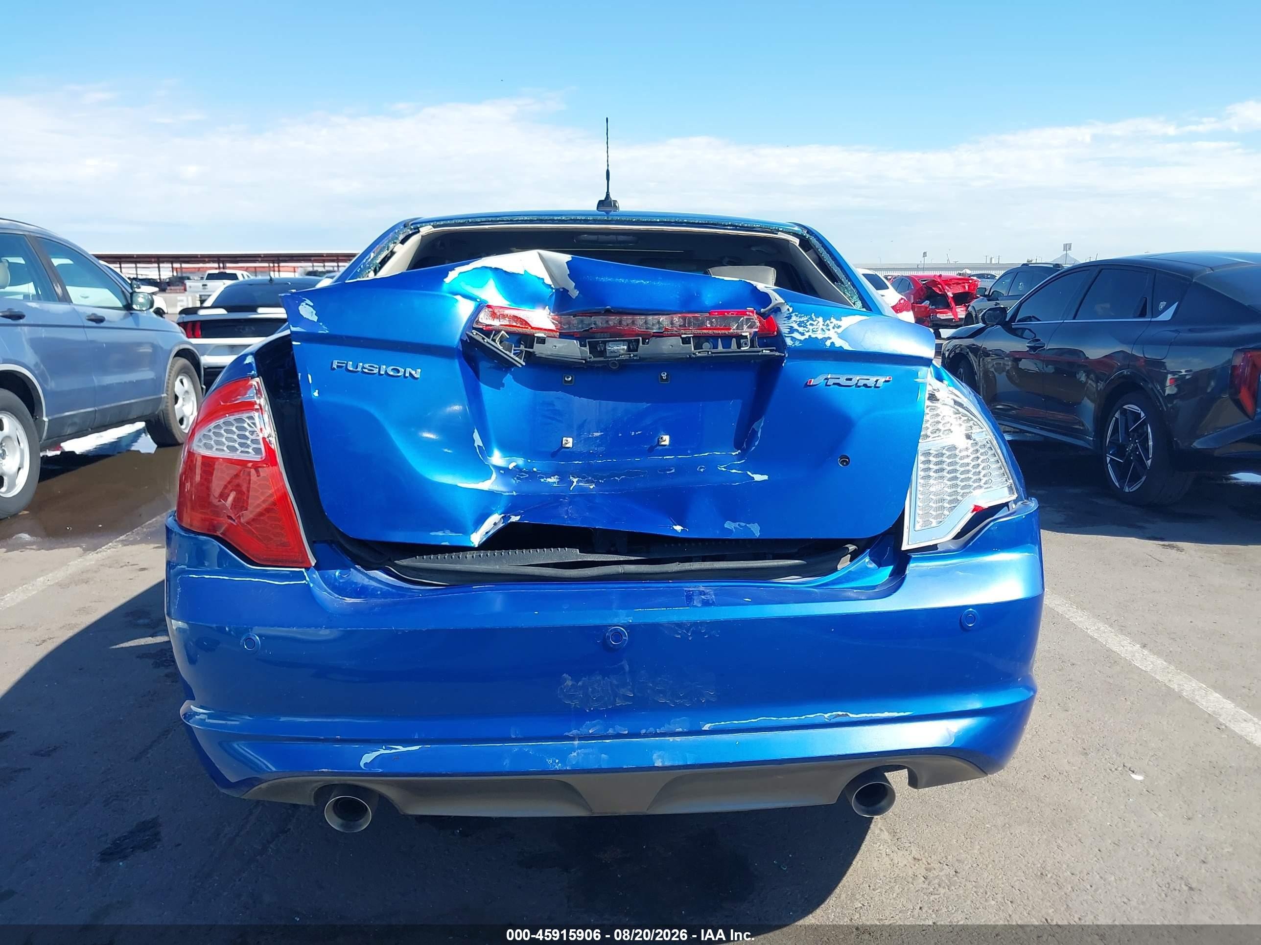 2011 Ford Fusion Sport Синий vin: 3FAHP0KC1BR131548
