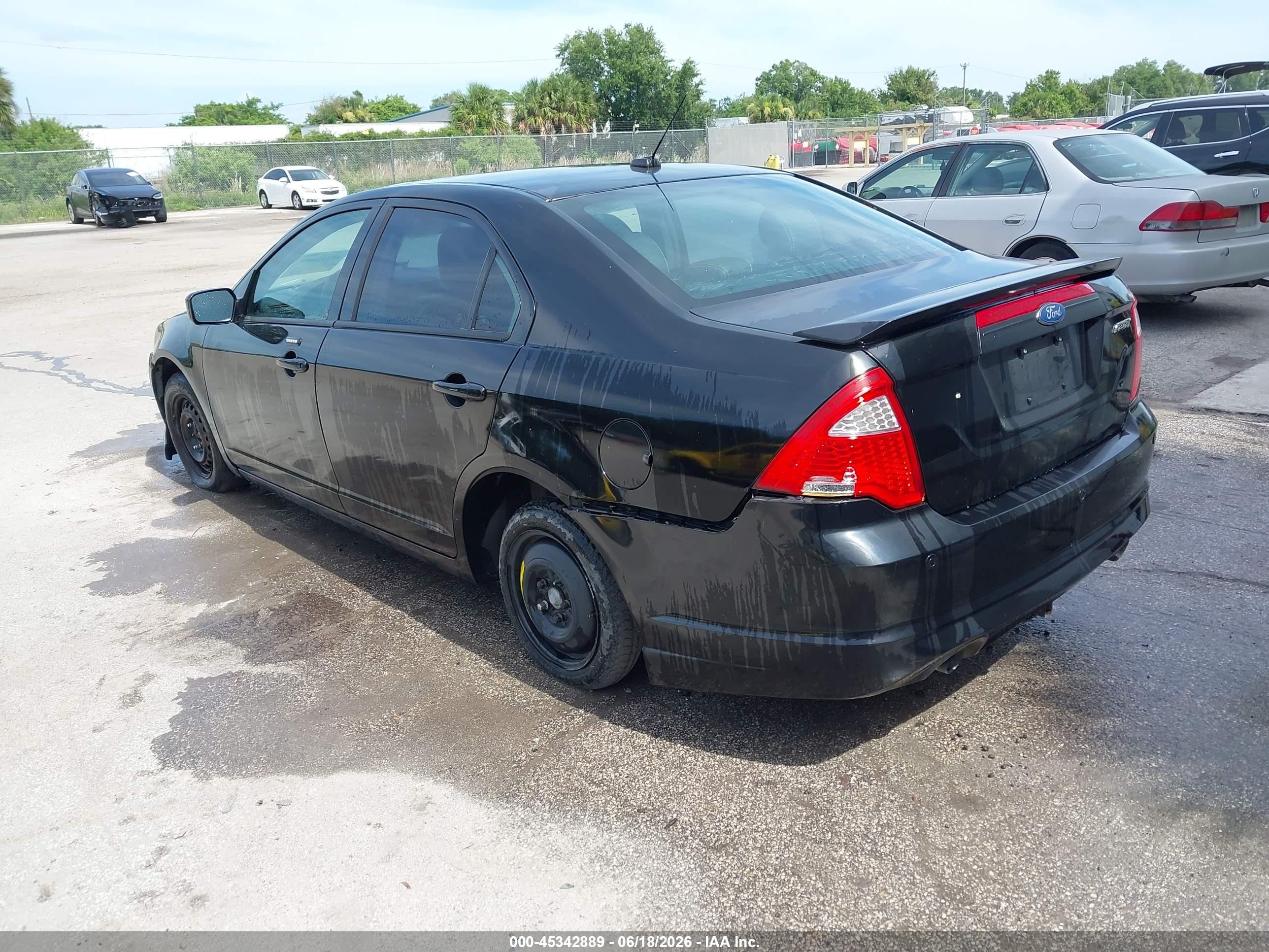 2012 Ford Fusion Sport Black vin: 3FAHP0KC1CR254784