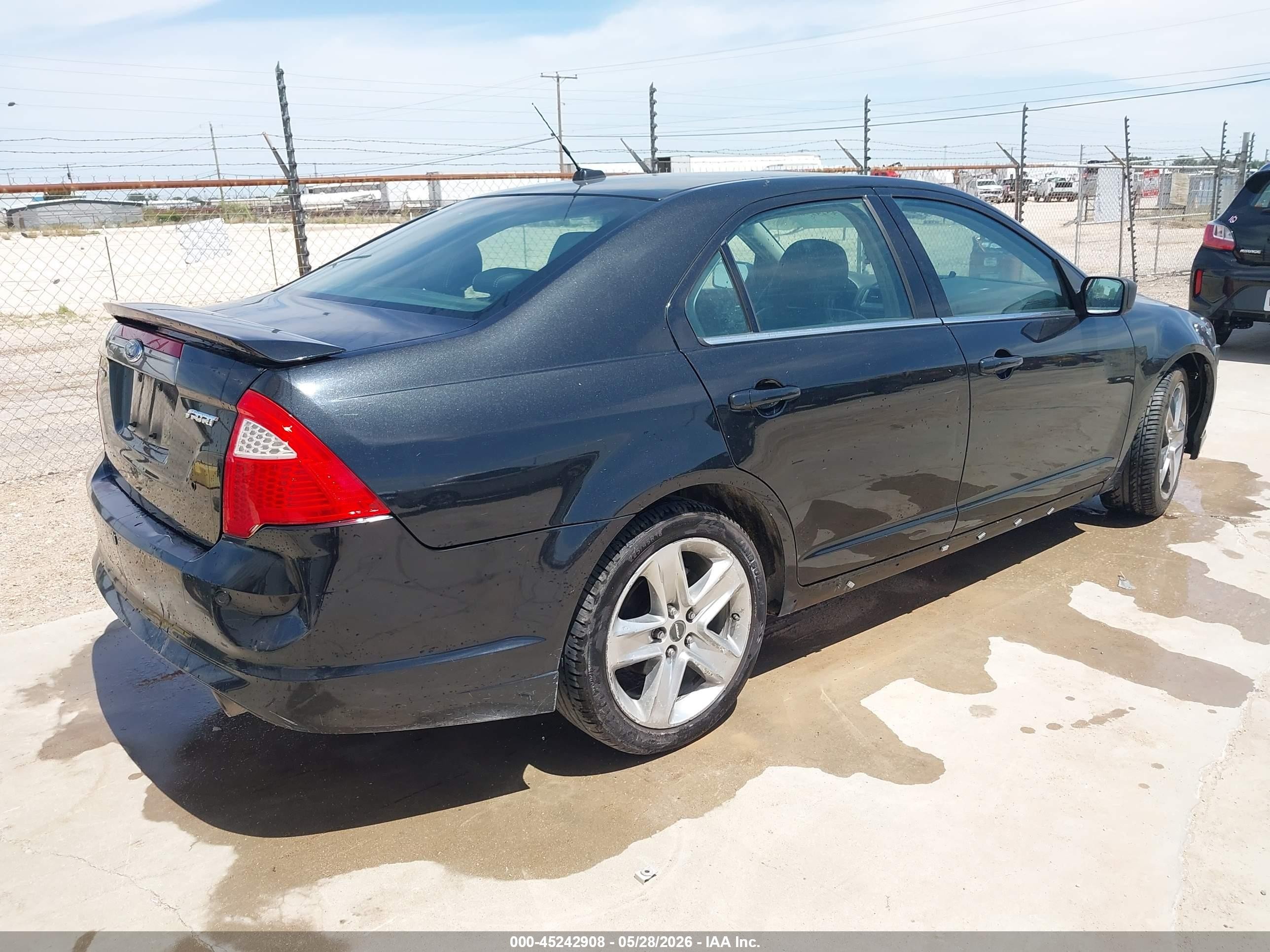 2011 Ford Fusion Sport Black vin: 3FAHP0KC4BR143953