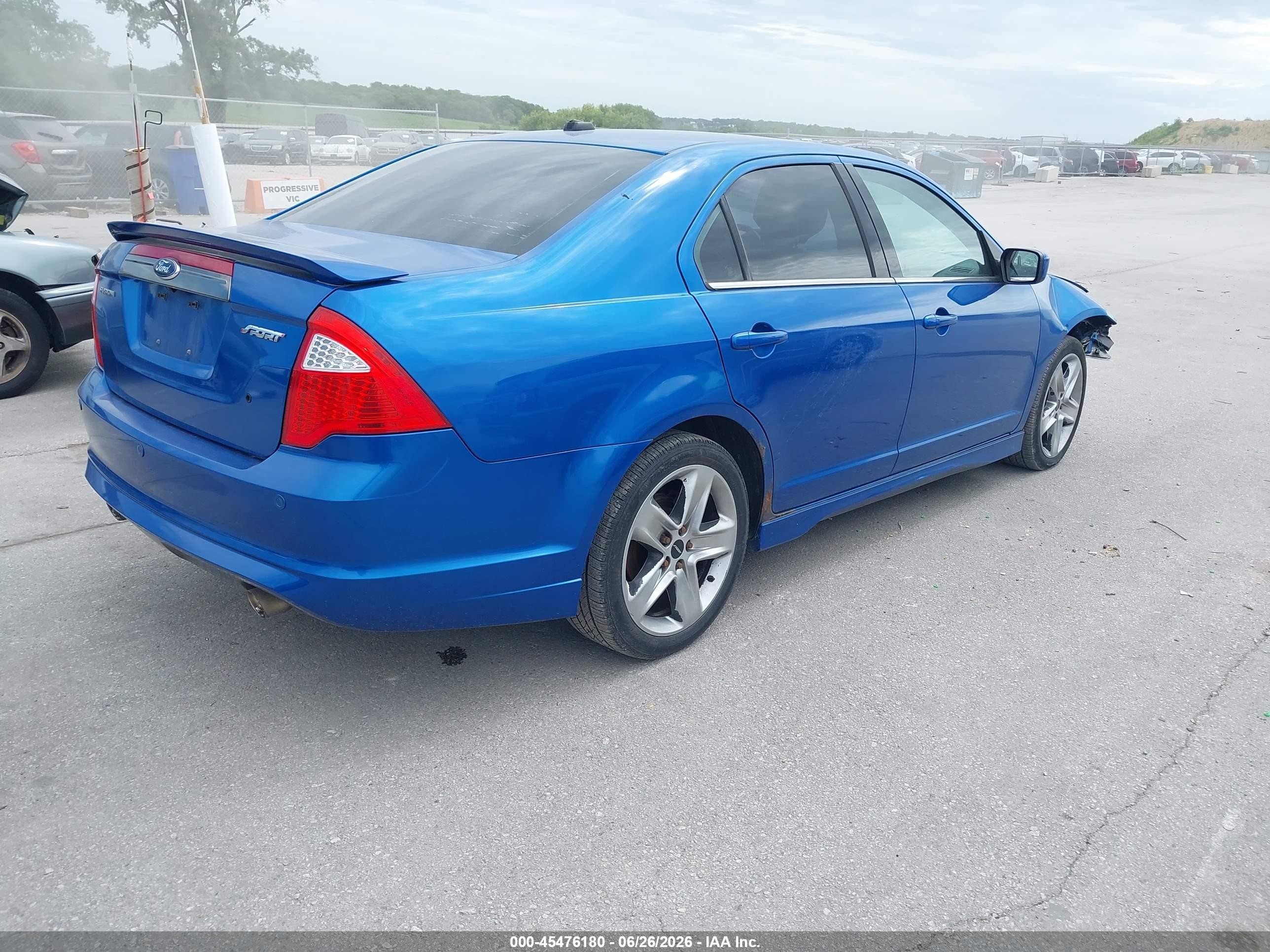 2012 Ford Fusion Sport Blue vin: 3FAHP0KC4CR264354