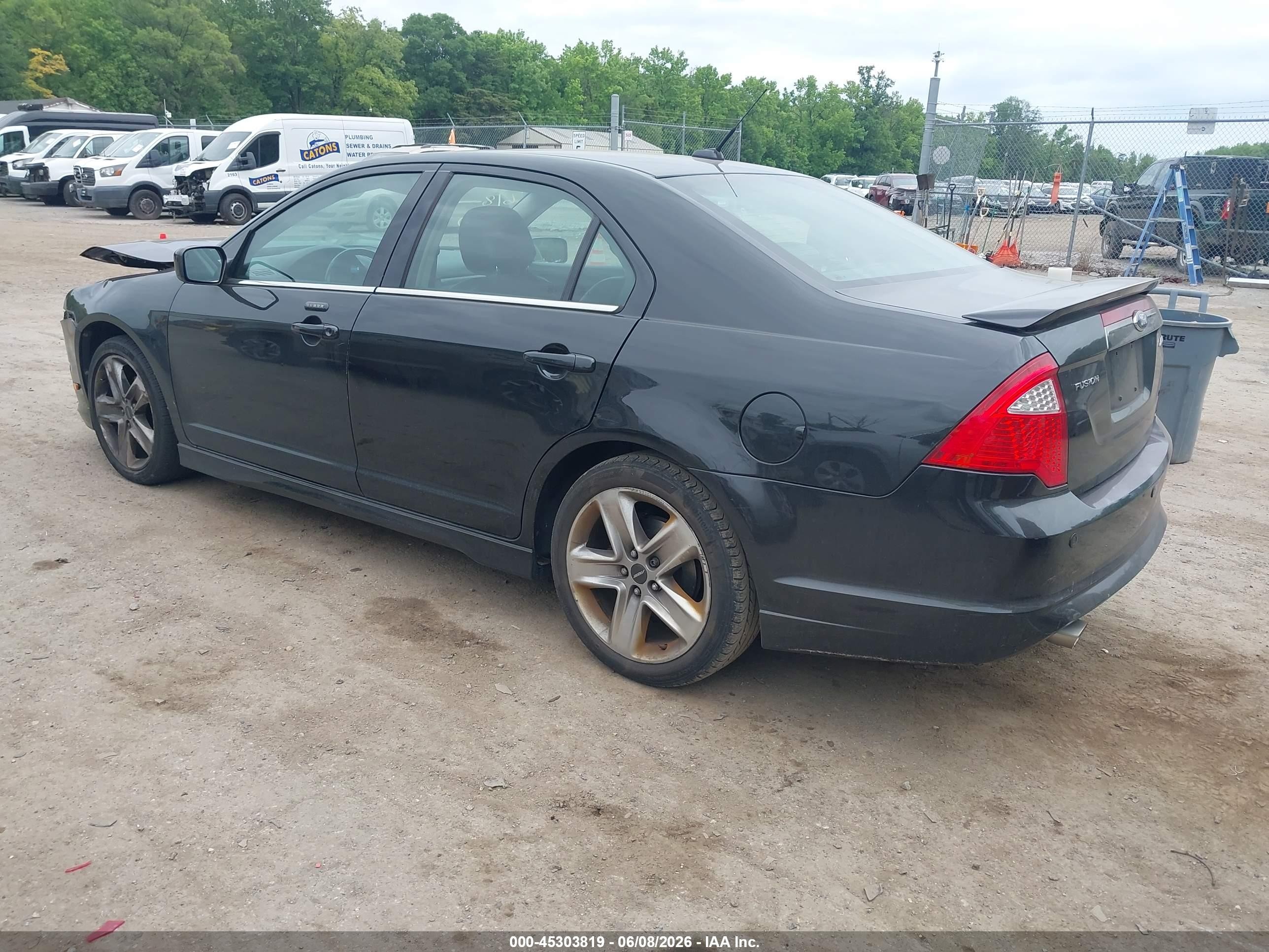 2012 Ford Fusion Sport Black vin: 3FAHP0KC4CR331146