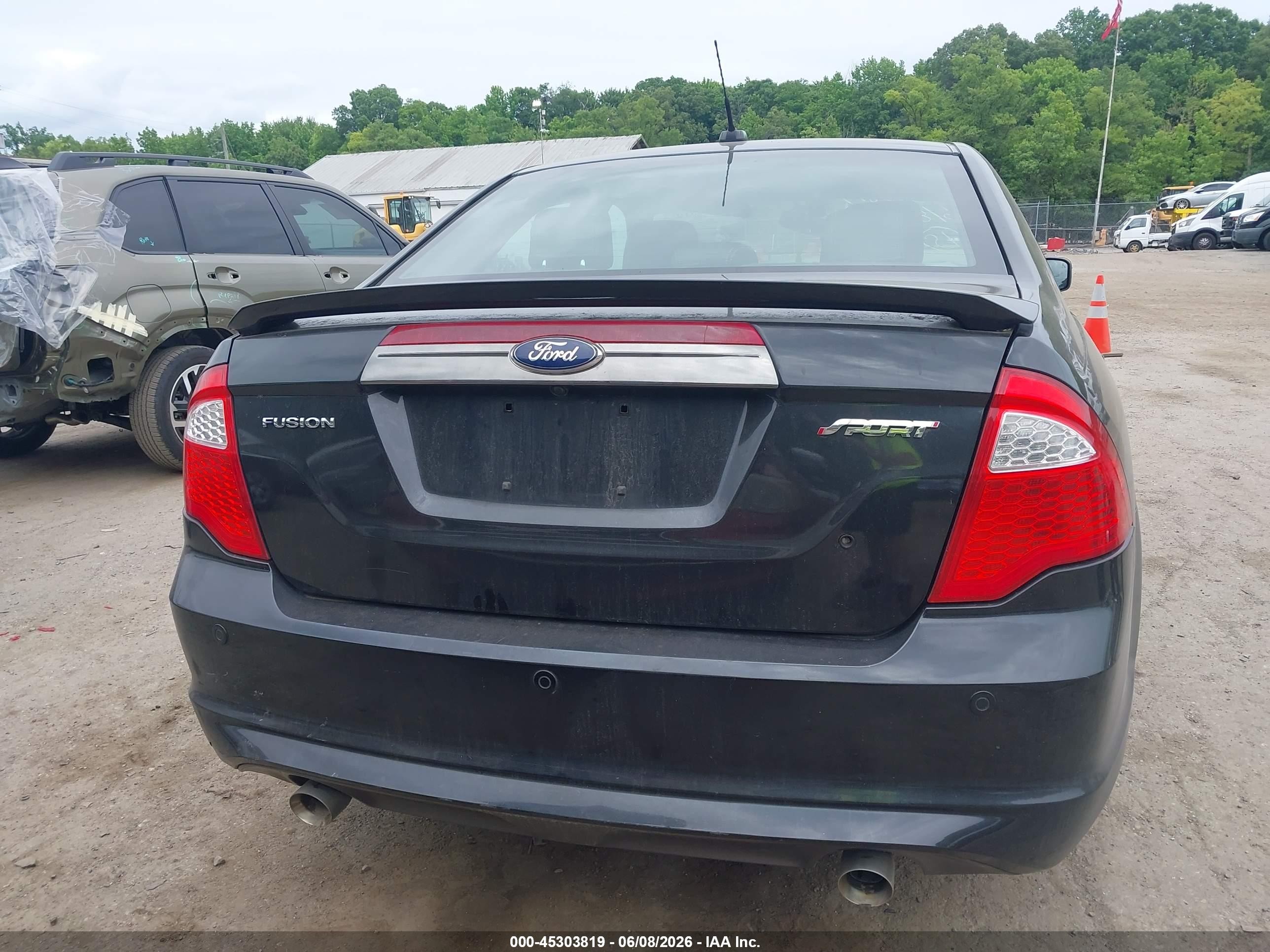 2012 Ford Fusion Sport Black vin: 3FAHP0KC4CR331146