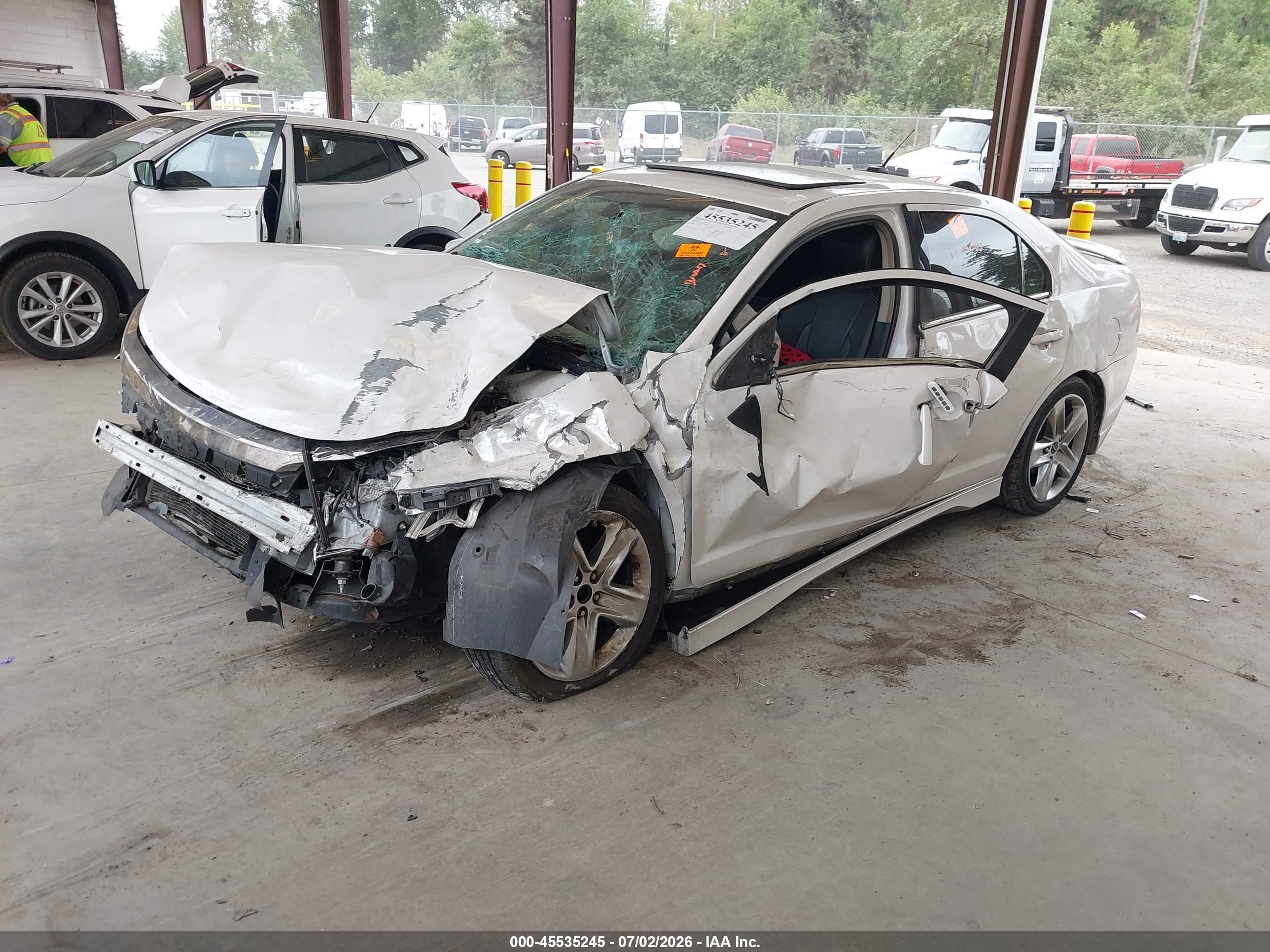 2012 Ford Fusion Sport White vin: 3FAHP0KC4CR438889
