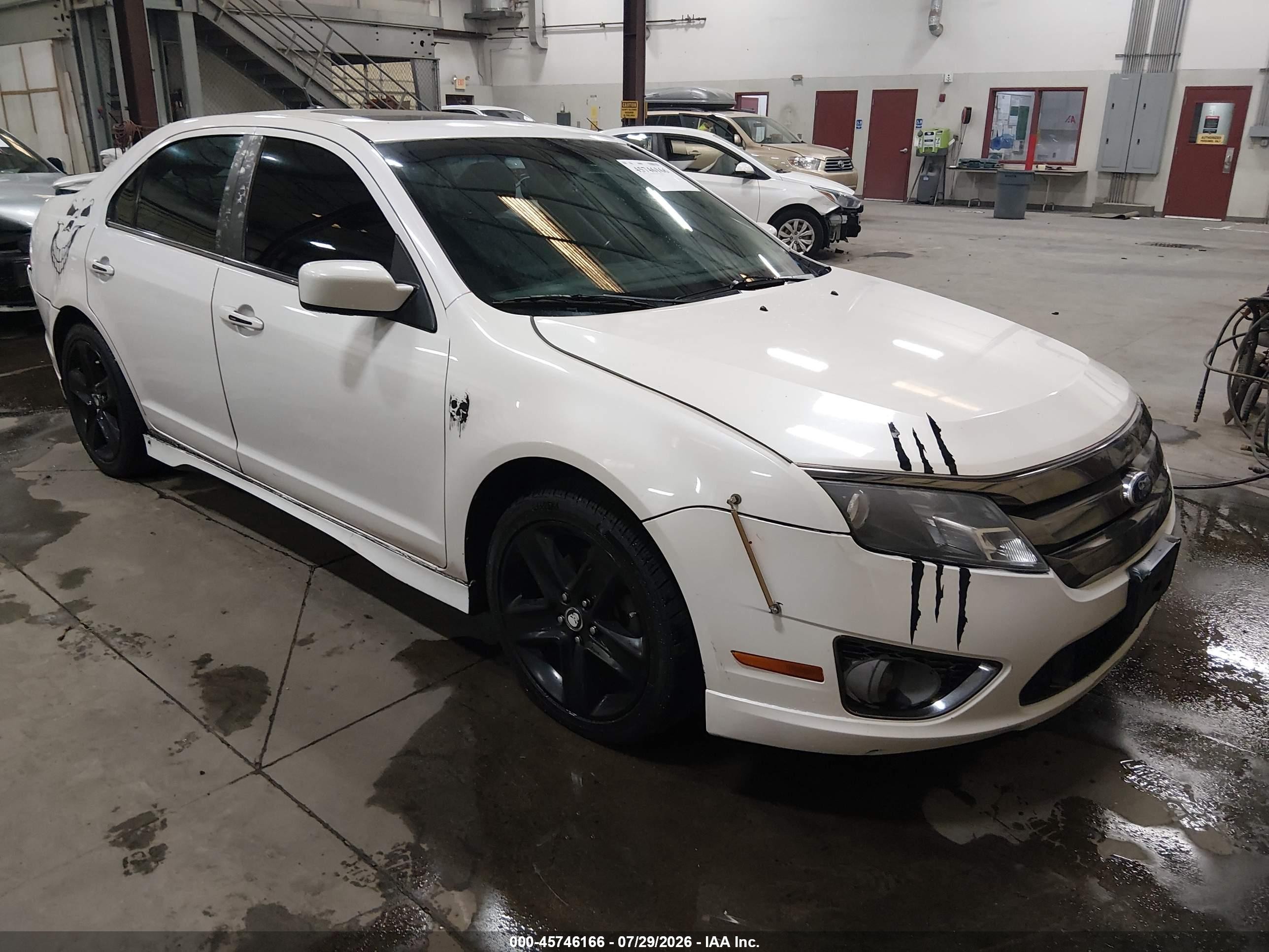 2012 Ford Fusion Sport White vin: 3FAHP0KC6CR193321