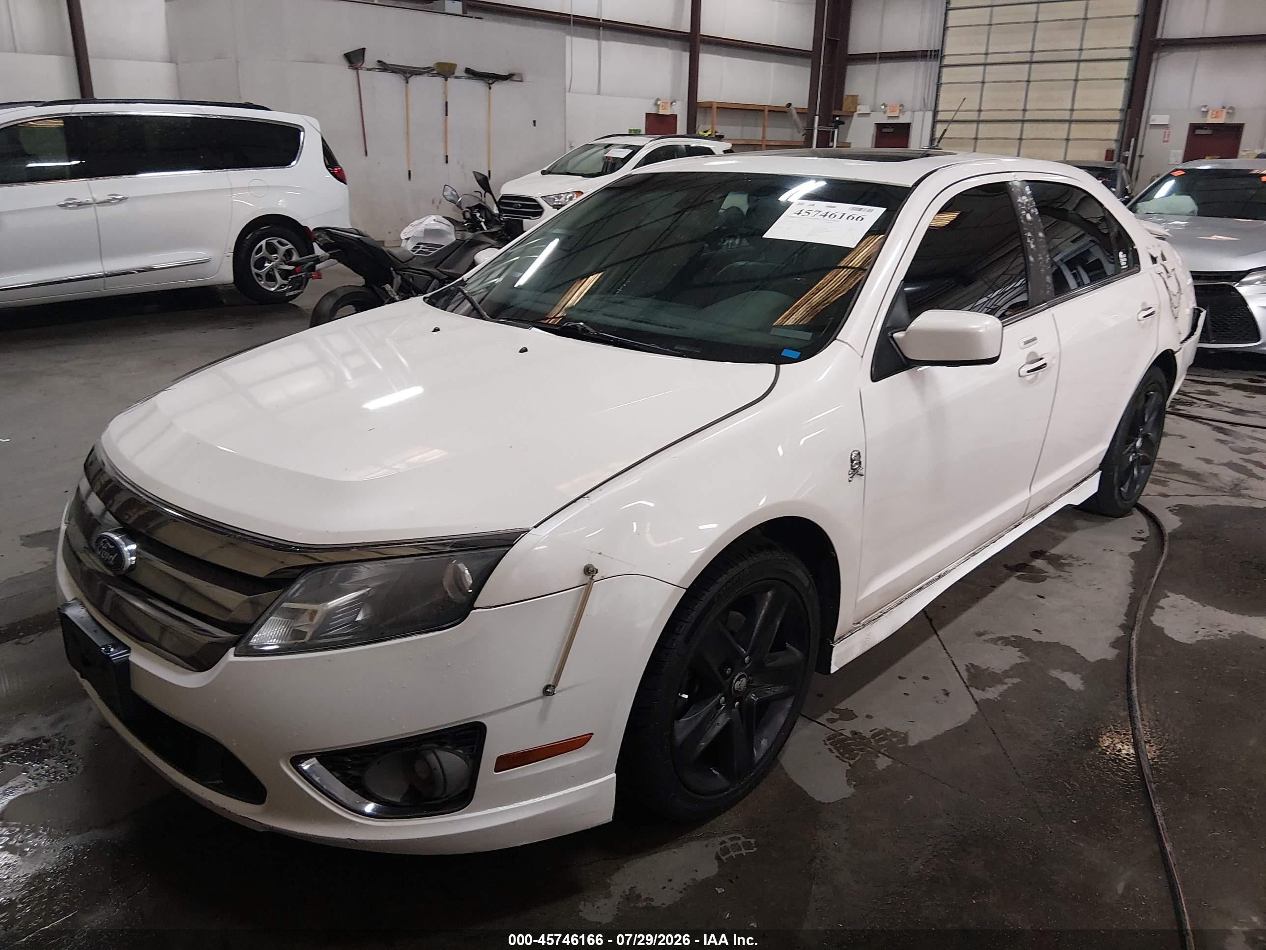 2012 Ford Fusion Sport White vin: 3FAHP0KC6CR193321