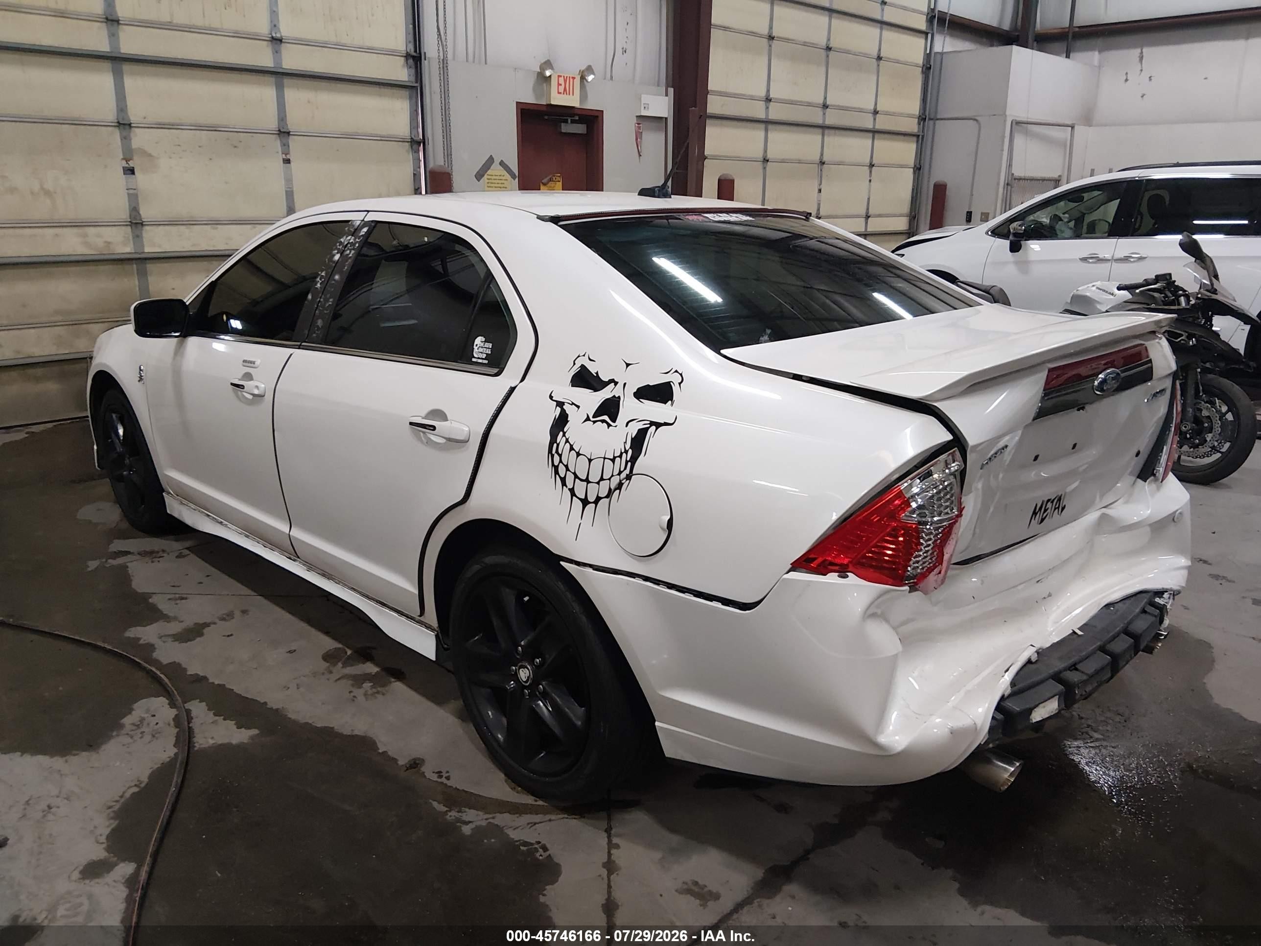 2012 Ford Fusion Sport White vin: 3FAHP0KC6CR193321