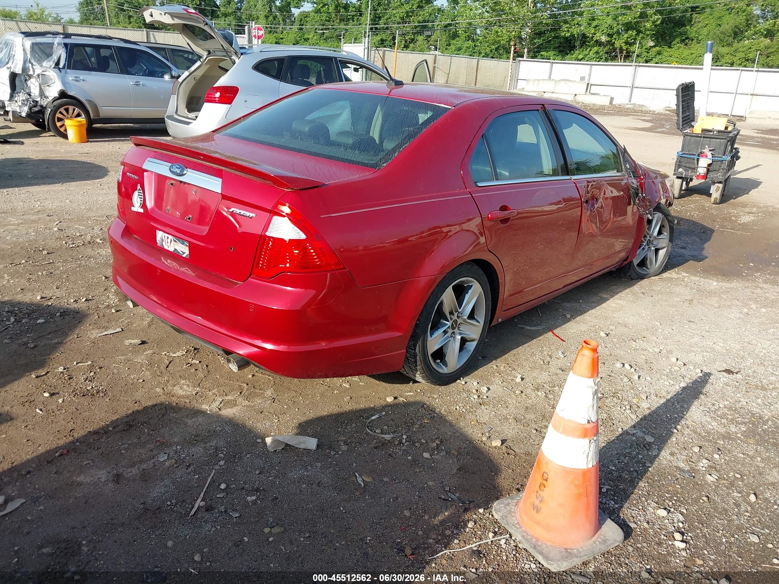 2010 Ford Fusion Sport Red vin: 3FAHP0KC7AR232155