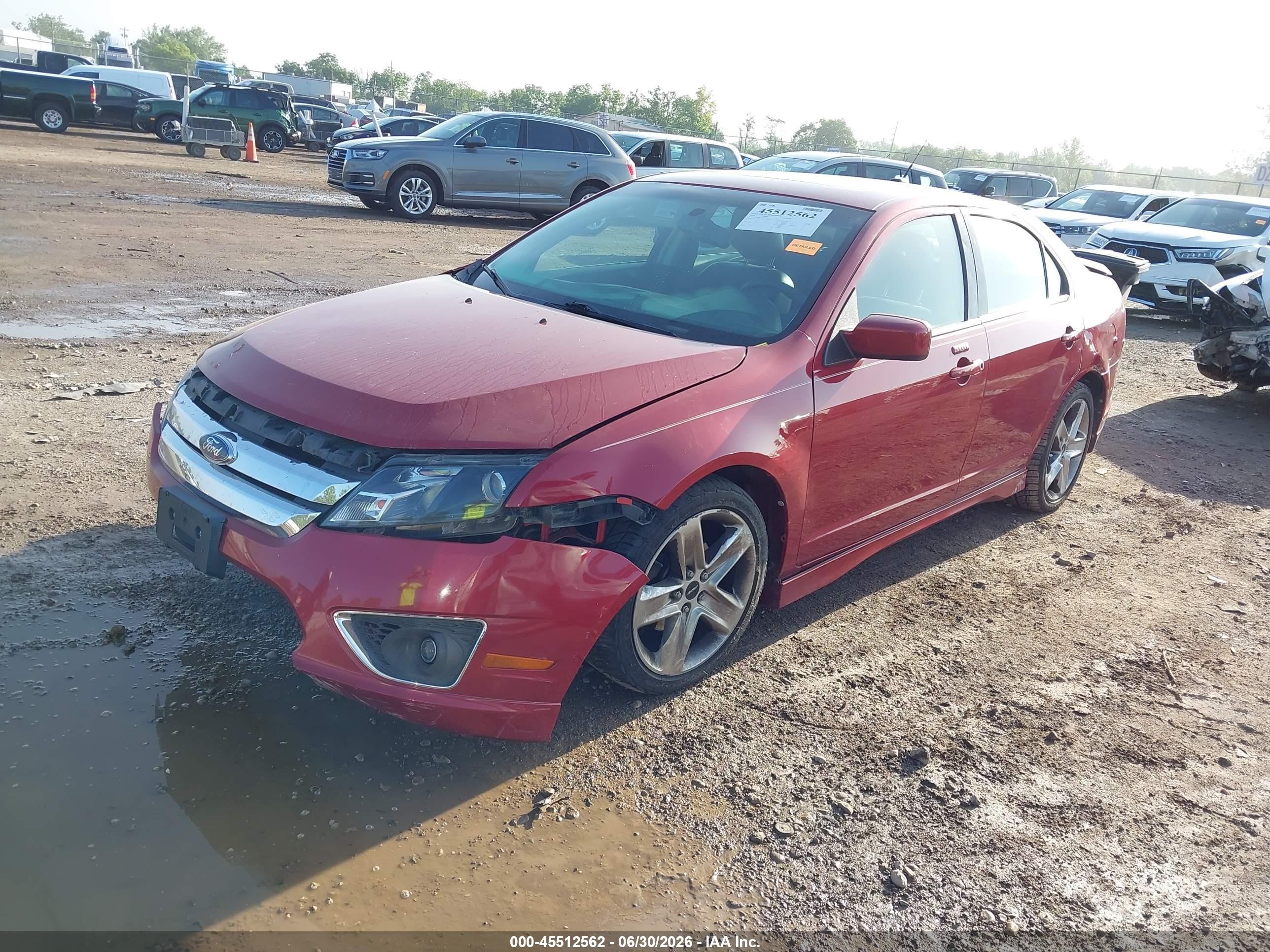 2010 Ford Fusion Sport Red vin: 3FAHP0KC7AR232155